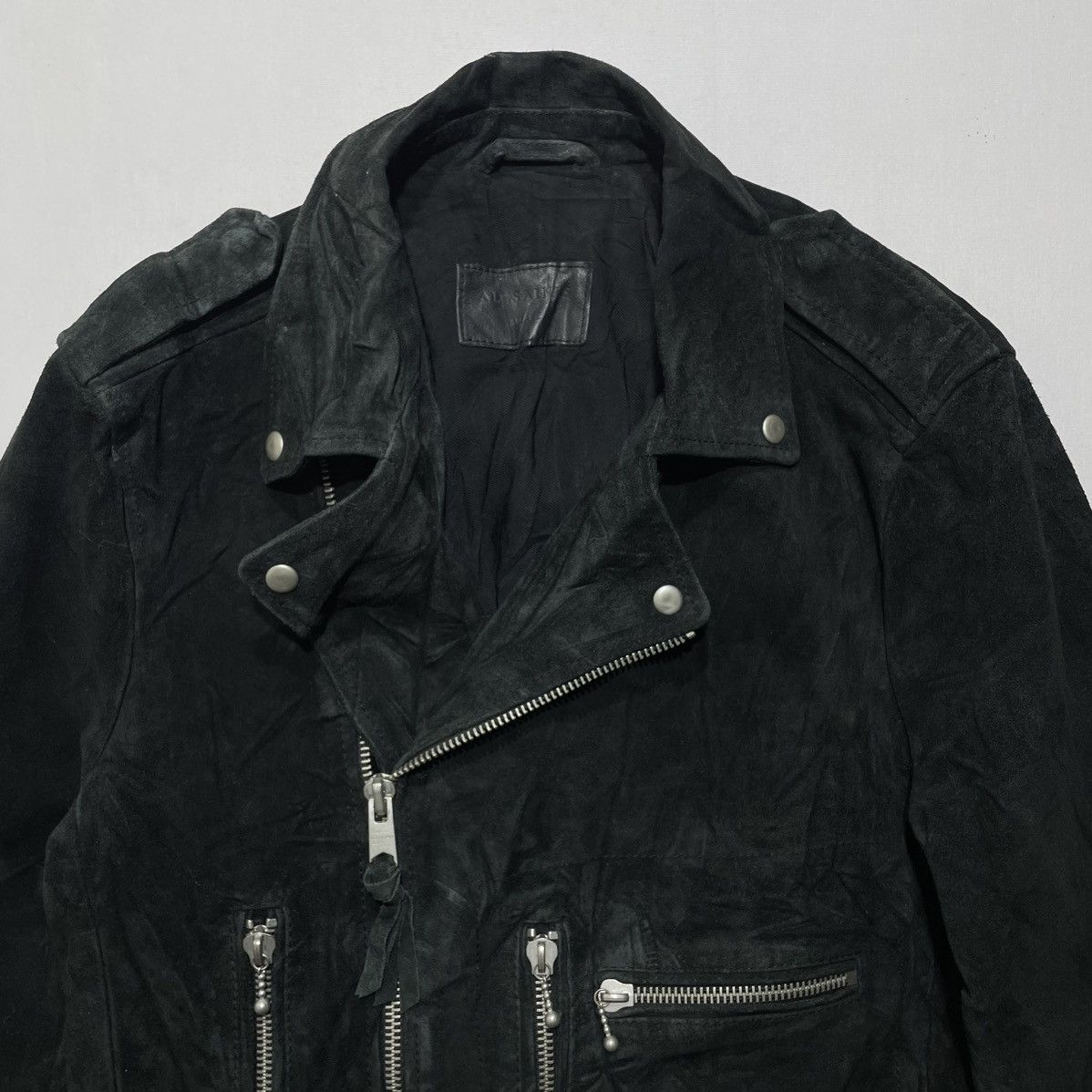 Allsaints ALLSAINT NASH BIKER SUEDE JACKET Size US S / EU 44-46 / 1 - 3 Thumbnail