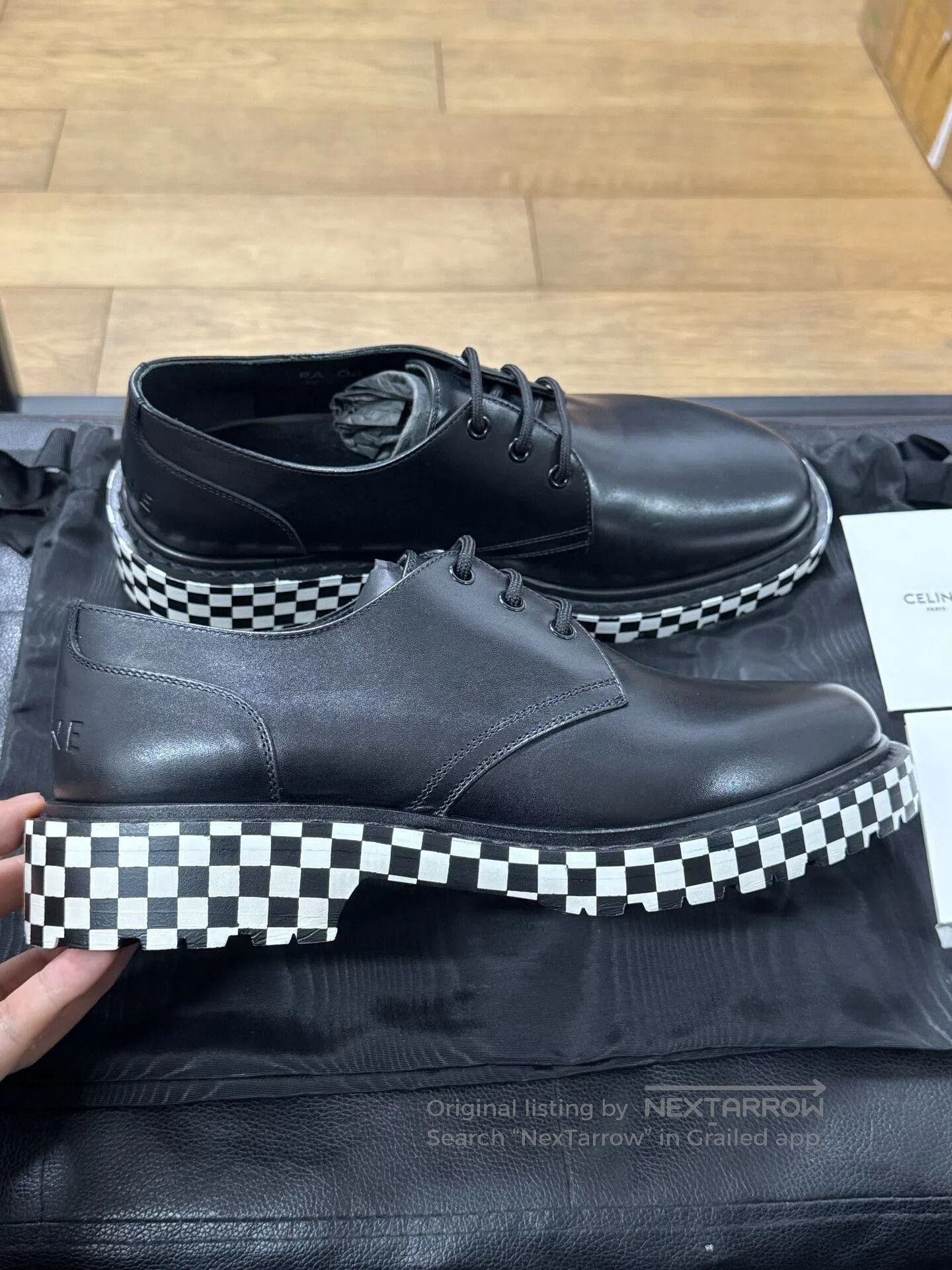 Celine celine black leather casual derby shoes. Size US 10.5 / EU 43-44 - 3 Thumbnail