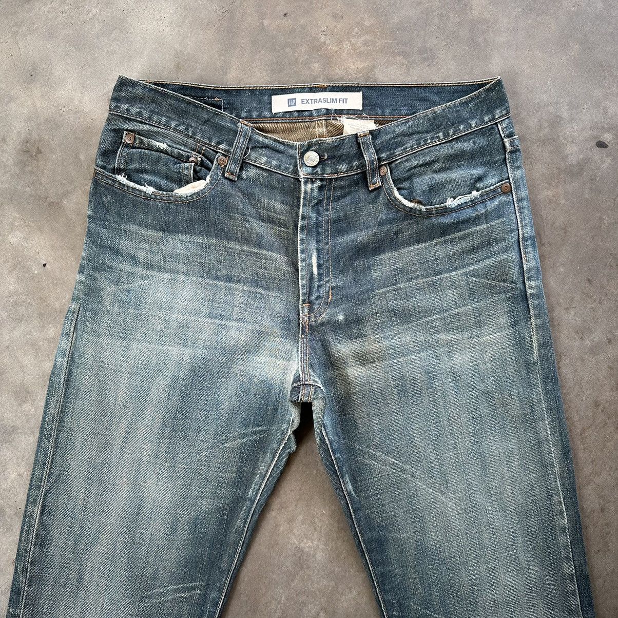 Japanese Brand Vintage Japanese Rusty Distressed Faded Denim Jean Pant W33 Size US 33 - 3 Thumbnail
