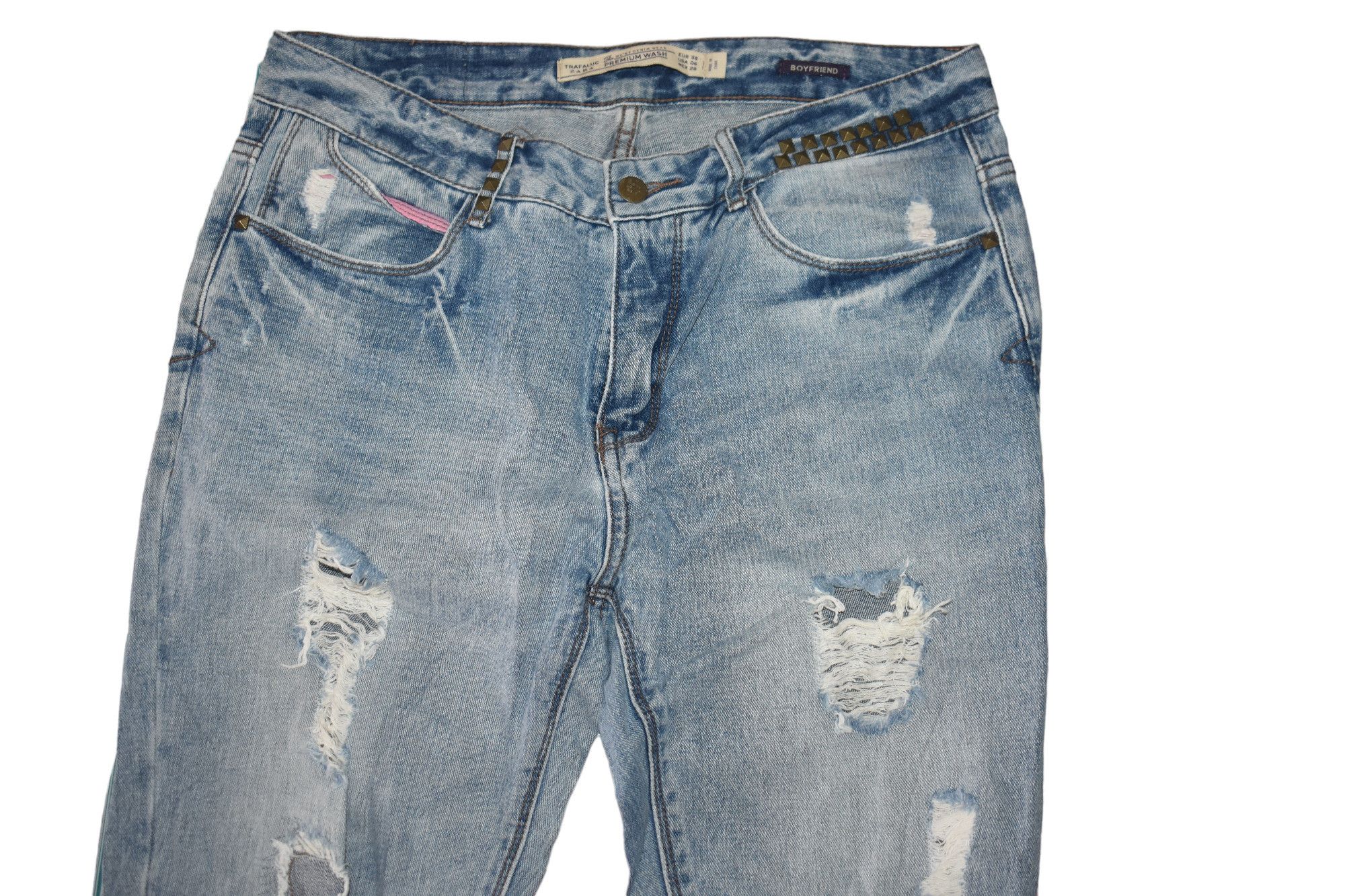 Zara Zara distressed denim Blue wash Size US 31 - 2 Thumbnail