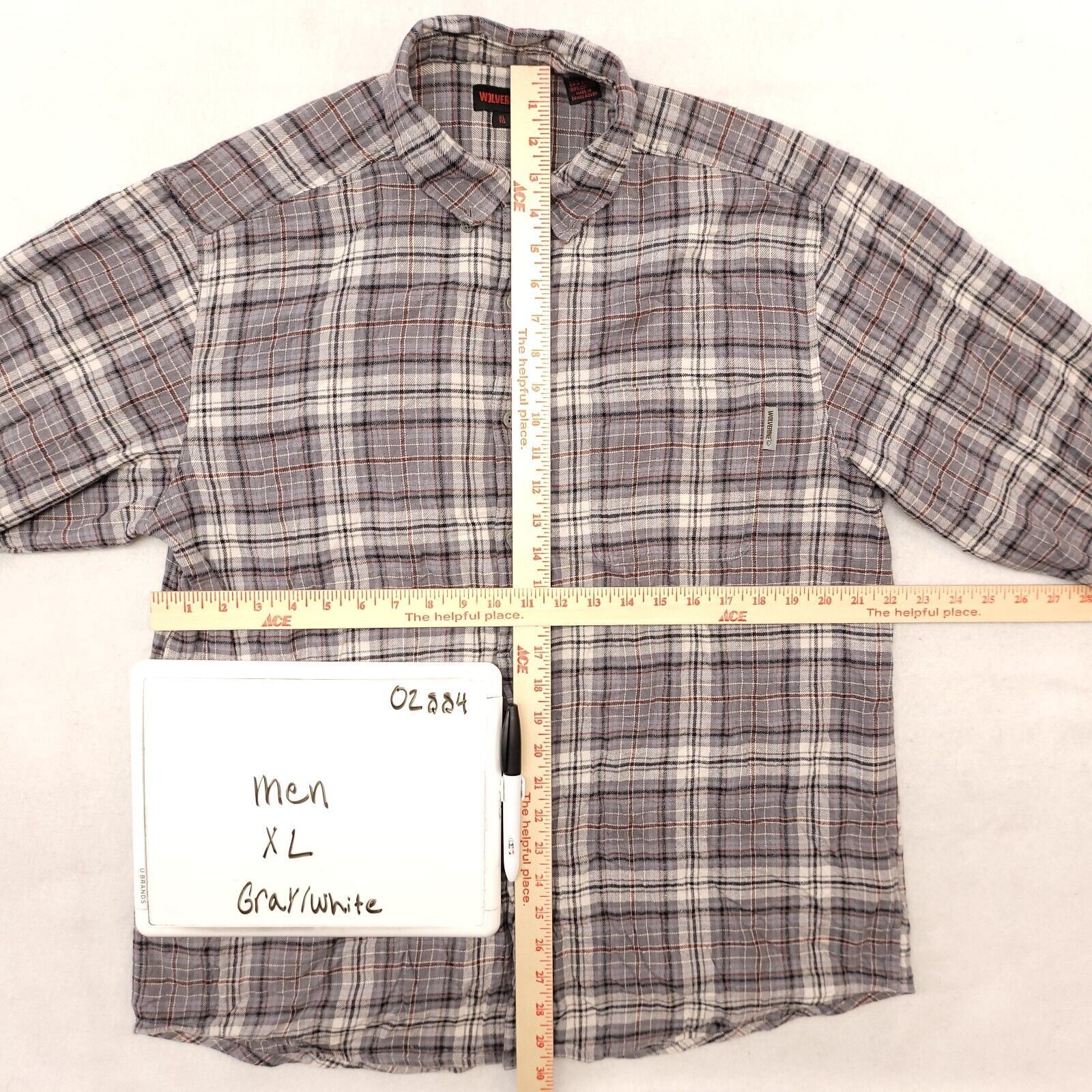 Wolverine Wolverine Tartan Flannel Shirt Mens Size Extra Large XL Gray Size US XL / EU 56 / 4 - 6 Thumbnail