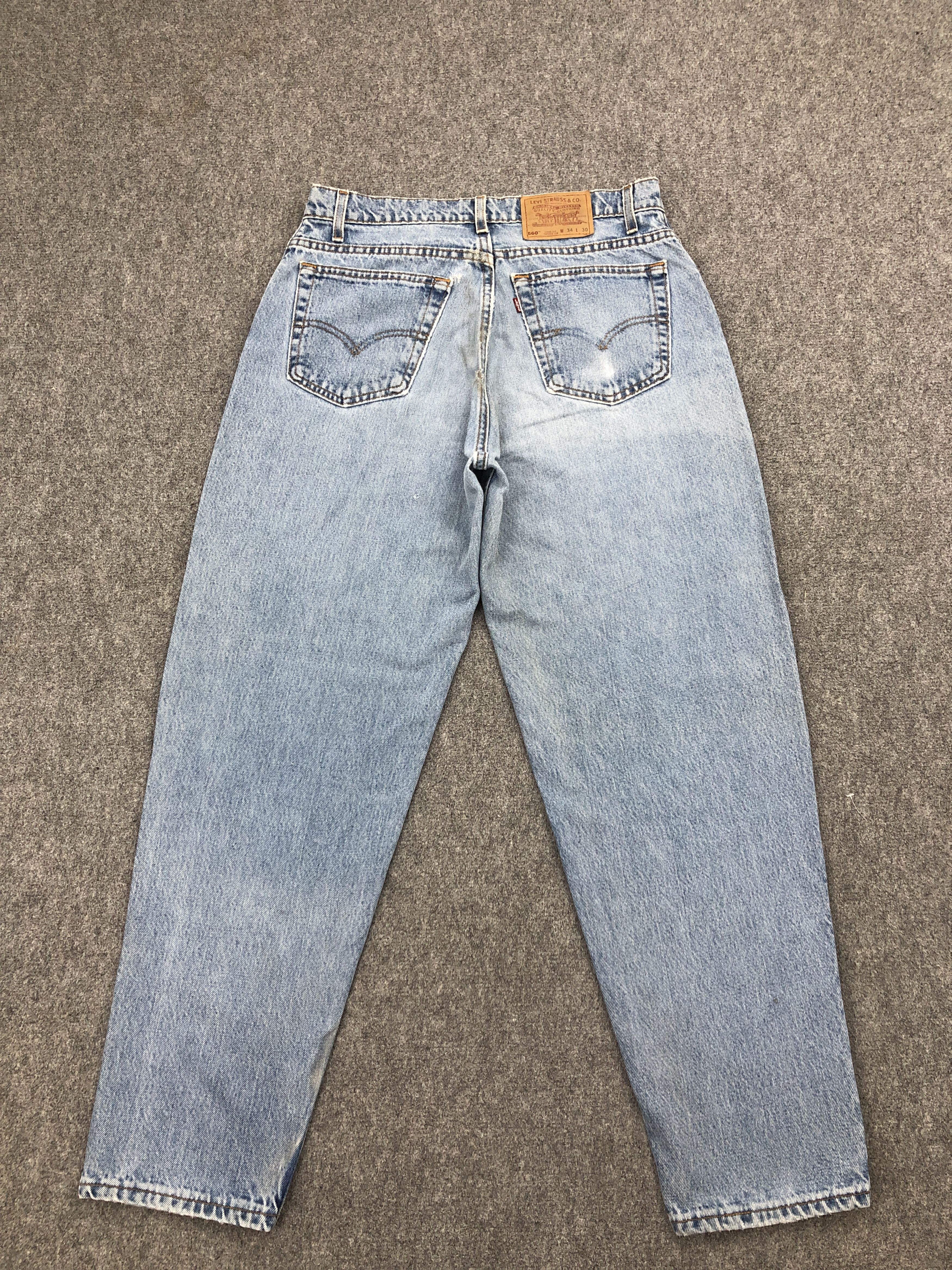 Levi's Vintage 90s Levis 550 Faded Blue Jeans 33x29 S0021 Size US 33 - 3 Thumbnail