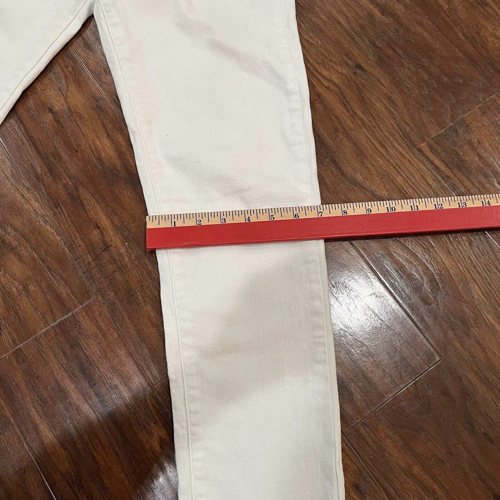 Paige Paige Roxie Crop White Classic Rise 8" Skinny Jeans Size 29 Size 29" - 8 Thumbnail