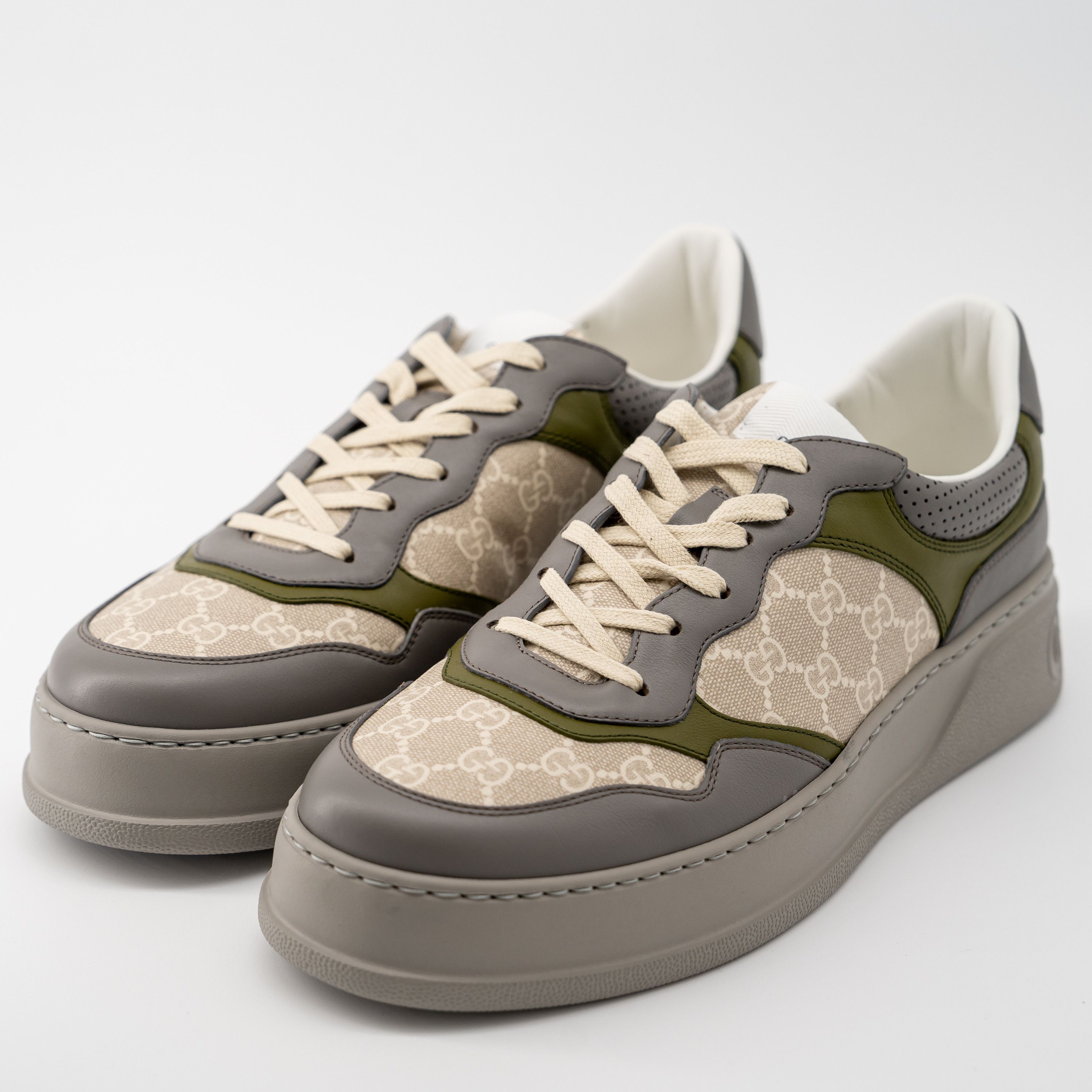 Gucci 12.5G 13 US Gucci GG Chunky Sneakers Beige Grey GG Leather Size US 13 / EU 46 - 1 Thumbnail