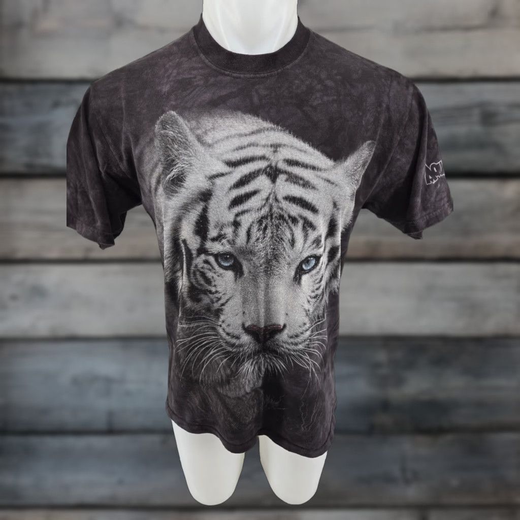 The Mountain VINTAGE The Mountain Black Tiger Tie Dye T Shirt M Mens Short Sleeve Crew Neck Cotton Size US M / EU 48-50 / 2 - 1 Thumbnail
