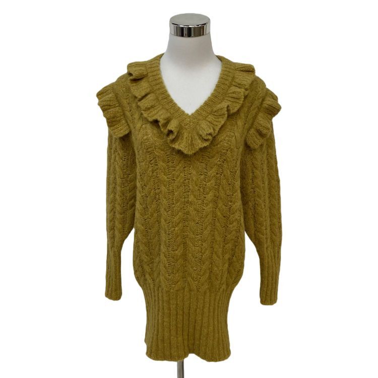 Miu Miu Miu Miu Cable Knit Ruffle Sweater Size 36 Size XS / US 0-2 / IT 36-38 - 1 Thumbnail