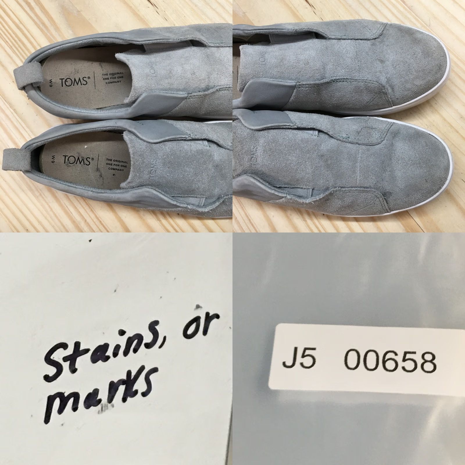 Toms TOMS Slip-On Sneaker Womens 9 Gray Amber Casual Comfort Suede Round Toe Platform Shoes Size US 9 / IT 39 - 10 Thumbnail