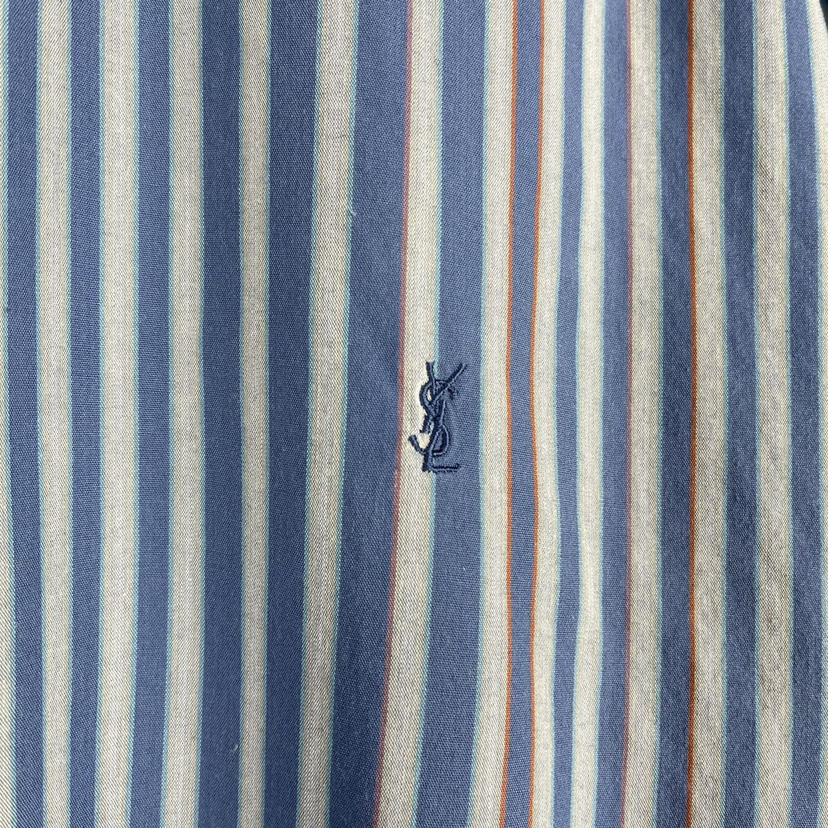 Yves Saint Laurent Vintage Yves Saint Laurent YSL y2k stripped shirt 90’s Size US XL / EU 56 / 4 - 4 Thumbnail