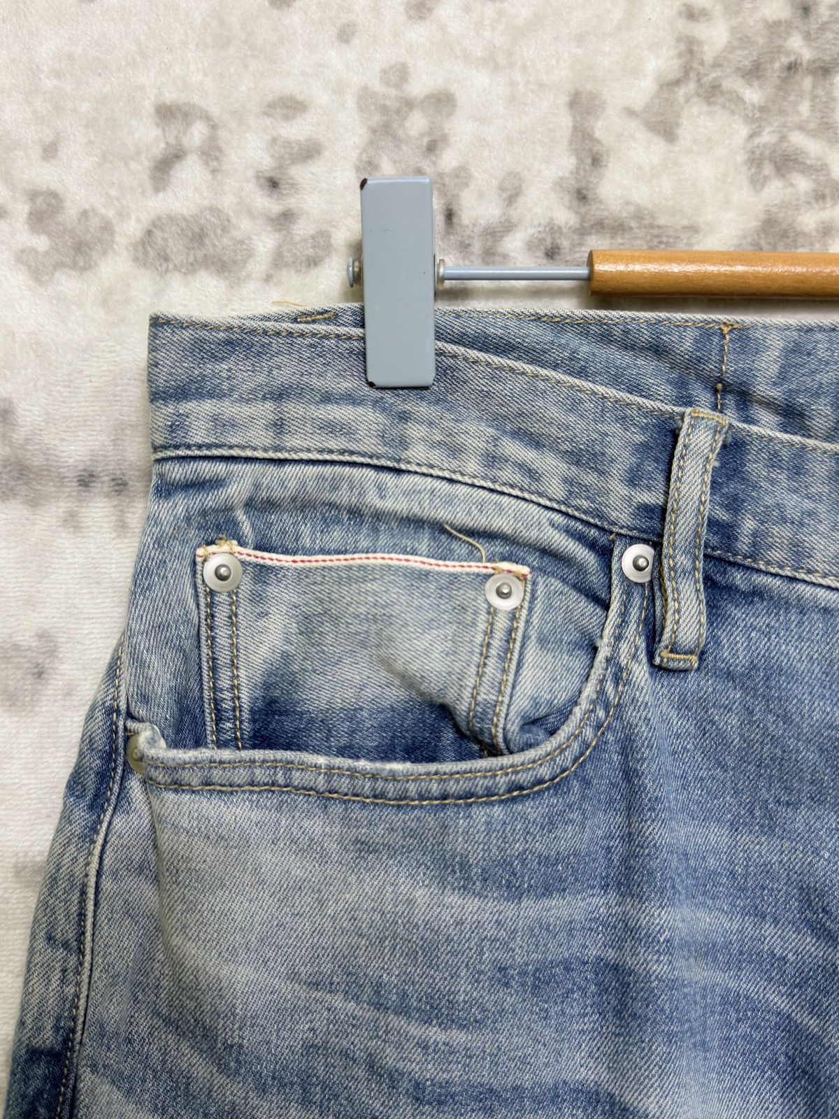 Japanese Brand Vintage Ships Selvedge Denim Light Wash Skinny Fit Size US 31 - 9 Thumbnail