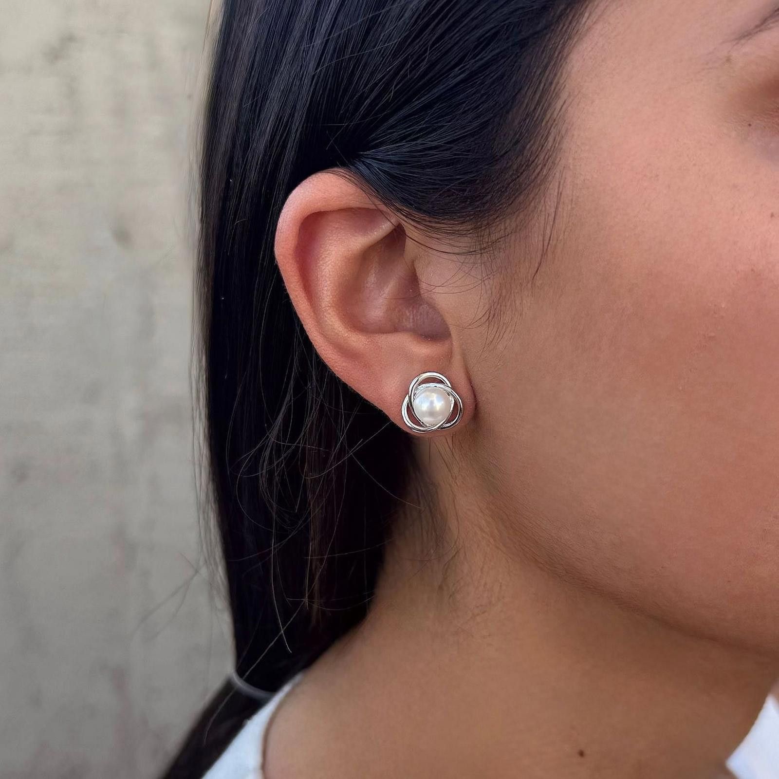 Giani Bernini Giani Bernini Cultured Freshwater Pearl Knot Stud Earrings Size ONE SIZE - 4 Thumbnail