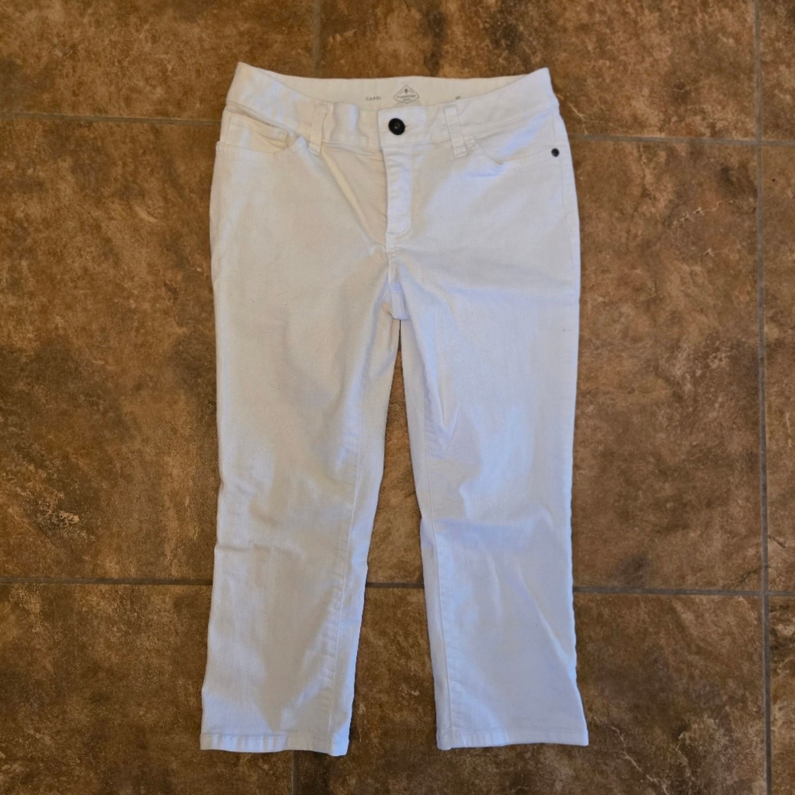St. Johns Bay White Denim | ST JOHN'S BAY | Classic Jean Capri Size 27" / US 4 / IT 40 - 1 Thumbnail