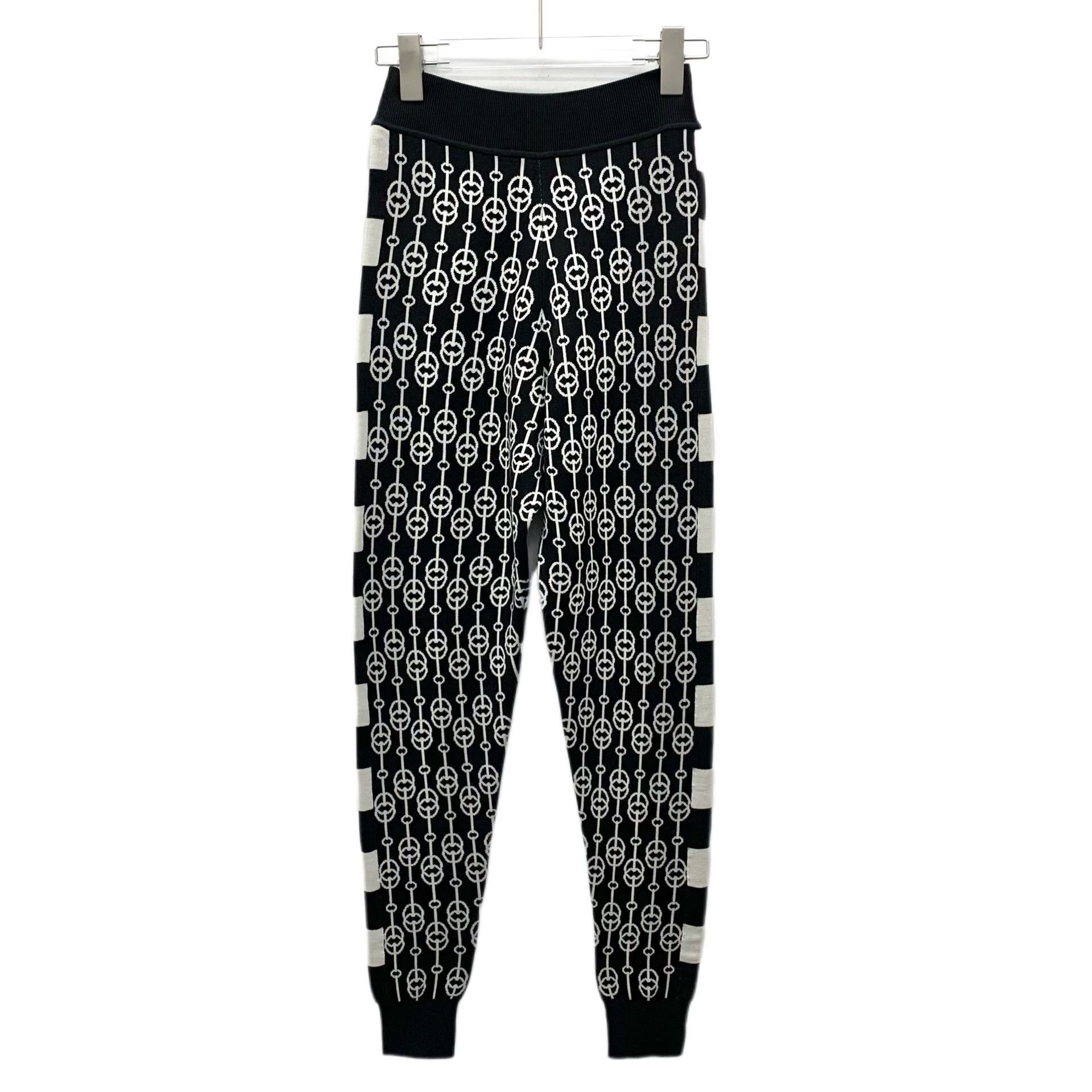 Hermes Hermes Knit Black Pants S Women Size 26" / US 2 / IT 38 - 1 Thumbnail