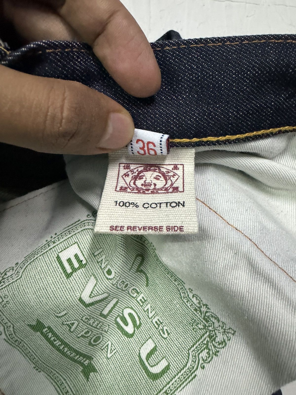 Evisu × Japanese Brand EVISU SMILEY DENIM MINT CONDITION Size US 37 - 9 Thumbnail