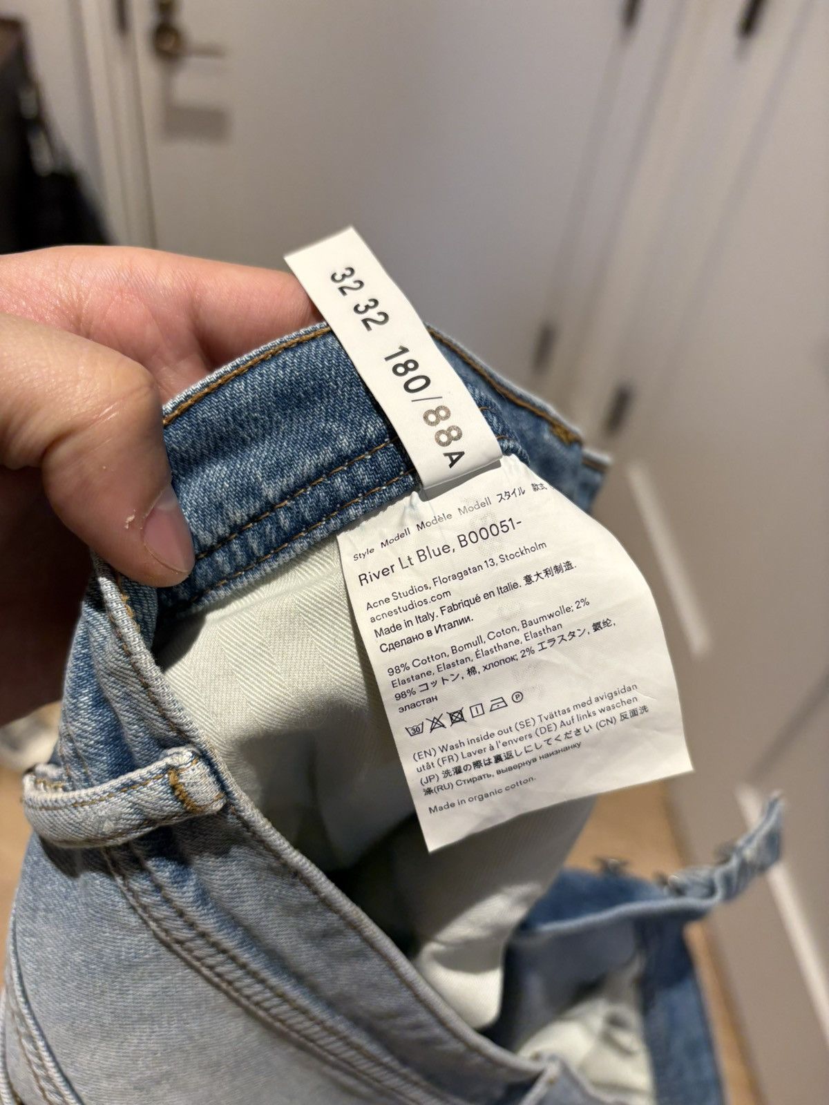 Acne Studios Light Blue Vintage Slim Denim Size US 32 / EU 48 - 3 Thumbnail
