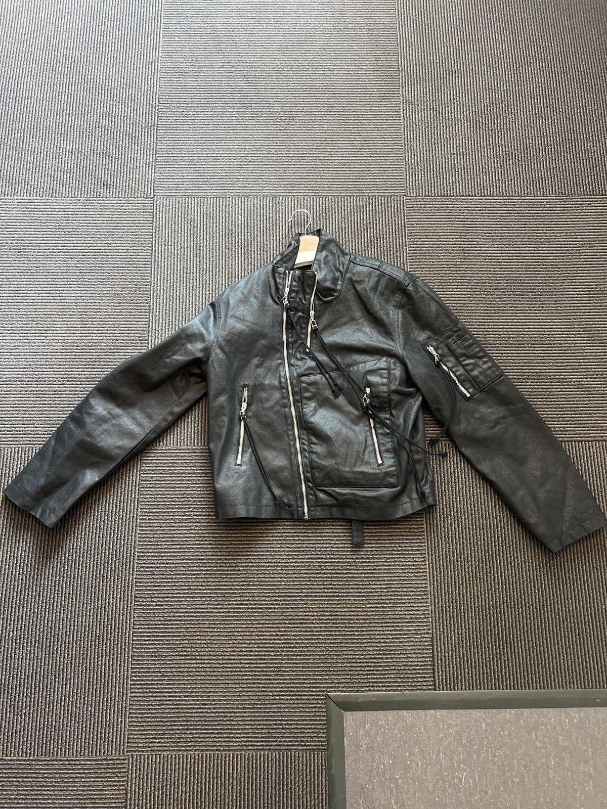 image of Somar Peril Waxed Moto Jacket in Black, Men's (Size Medium)