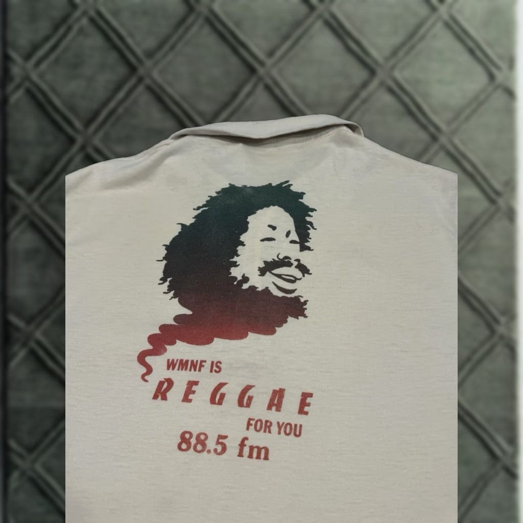 Vintage VINTAGE 70s WMNF Reggae Radio Tampa Bay White Polo Shirt Large Size US L / EU 52-54 / 3 - 1 Thumbnail