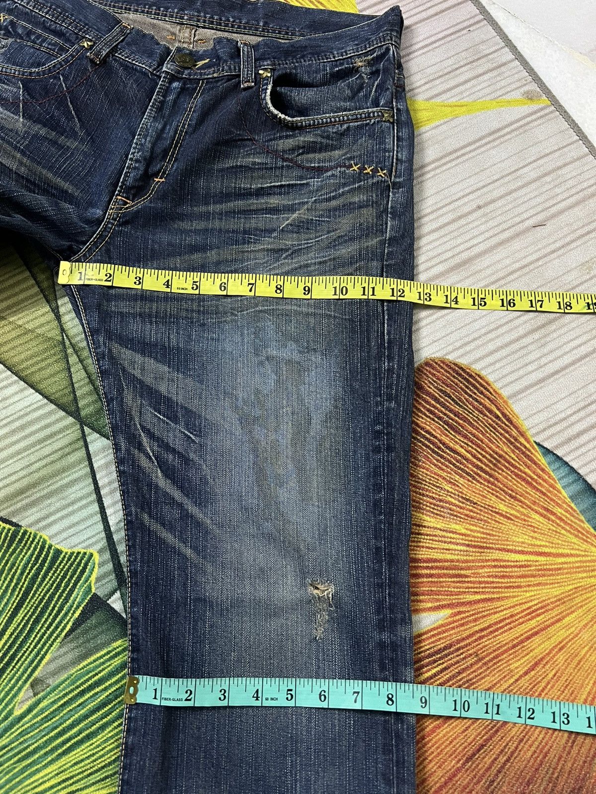 Japanese Brand × Lee × Vintage VINTAGE LEE RIDER DISTRESSED FLARE JEANS JAPAN Size US 33 - 16 Thumbnail
