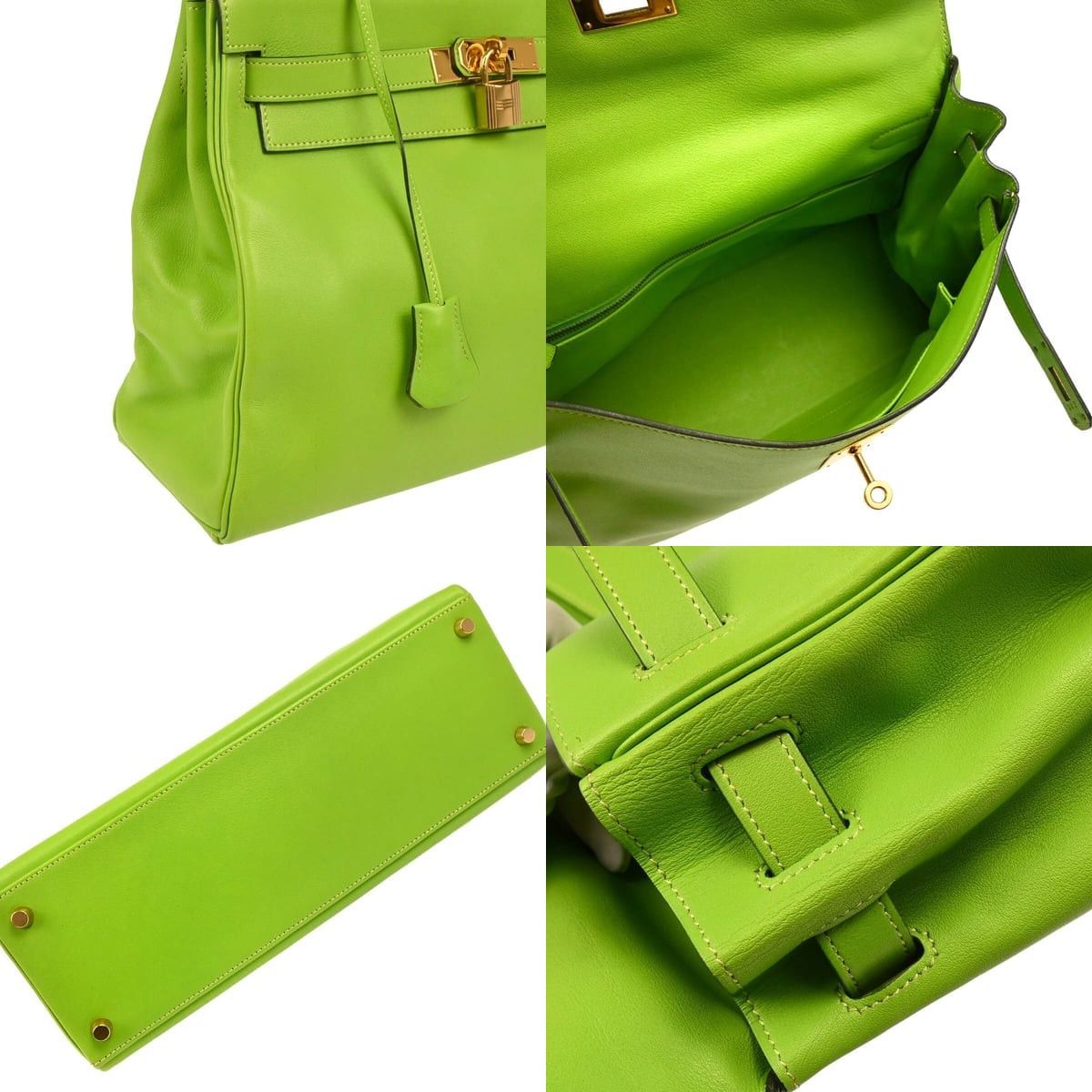 Hermes Hermès Leather Kelly Gulliver With Gold Hardware Handbag Size ONE SIZE - 4 Thumbnail