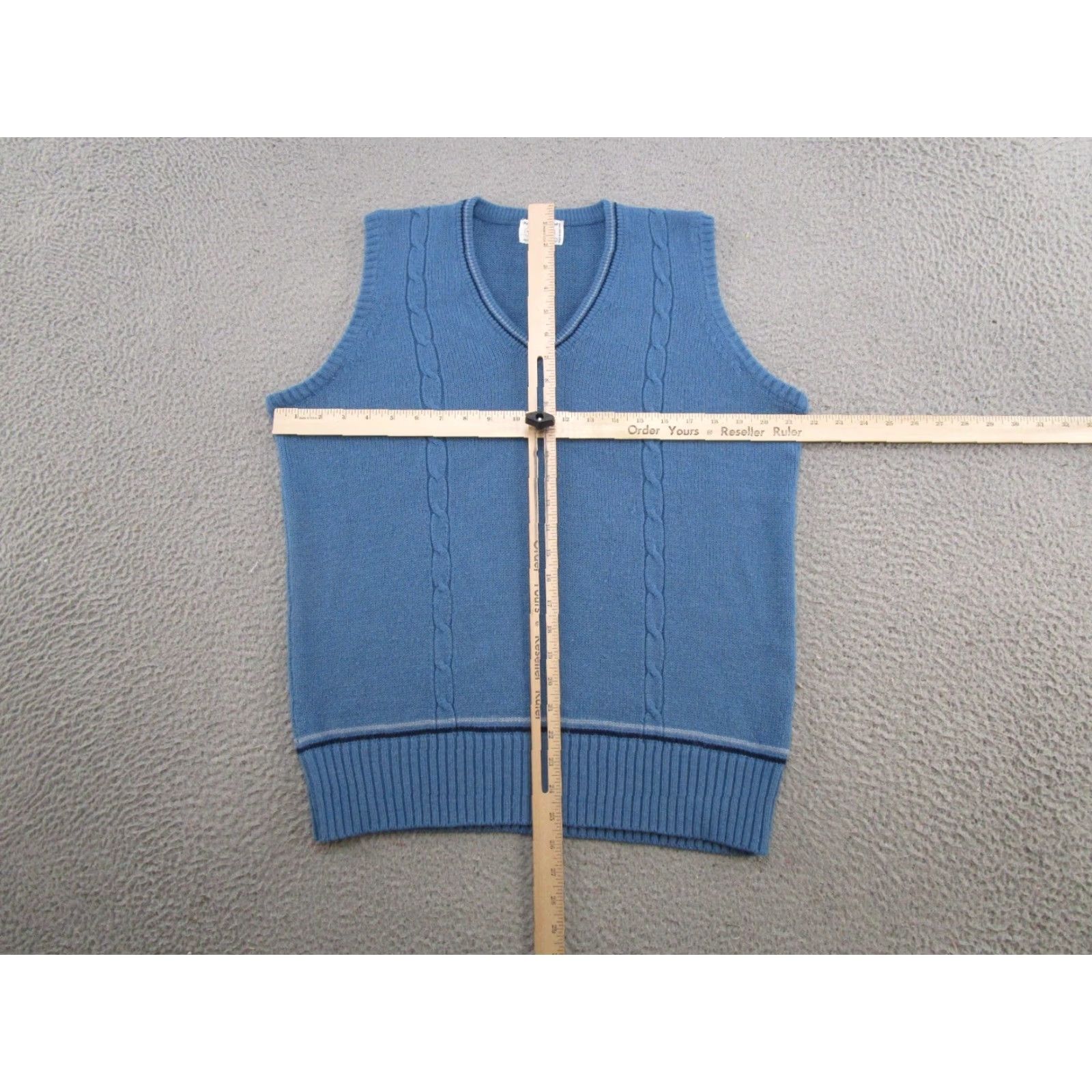 Vintage VINTAGE Chevron Vest Sweater 90s Knit Acrylic Blue L Men Pullover Sleeveless Golf 90s Theme Mens Size US L / EU 52-54 / 3 - 3 Thumbnail