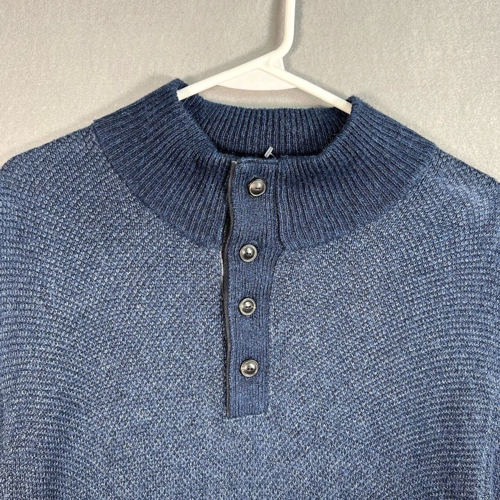 Polo Ralph Lauren VINTAGE Polo Ralph Lauren Button Silk Knit Sweater Shirt Adult 2XL Blue Pullover Mens Size US XXL / EU 58 / 5 - 4 Thumbnail