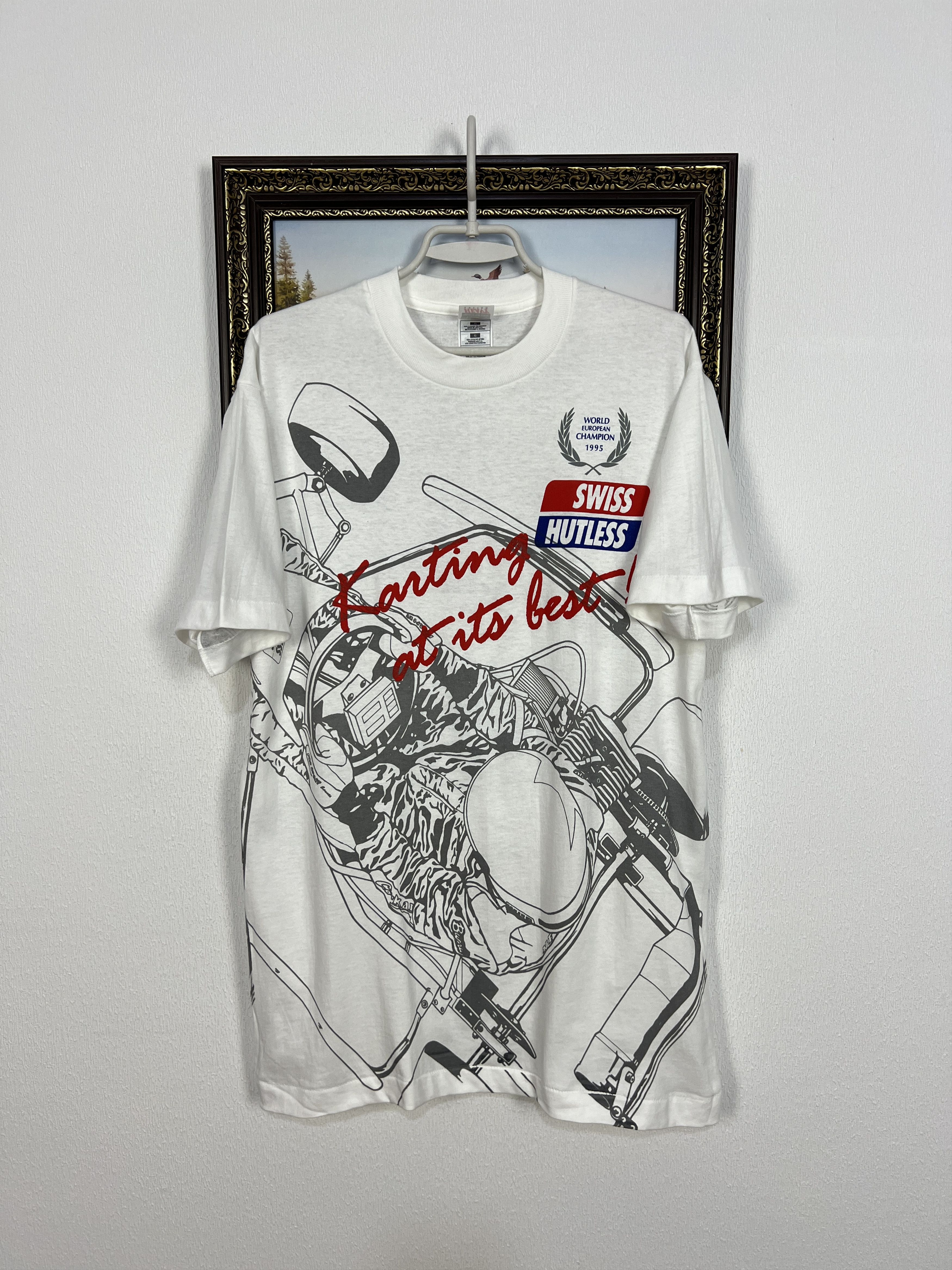 Vintage Vintage World European Champion Racing All Over Tee Shirt Size US L / EU 52-54 / 3 - 1 Thumbnail
