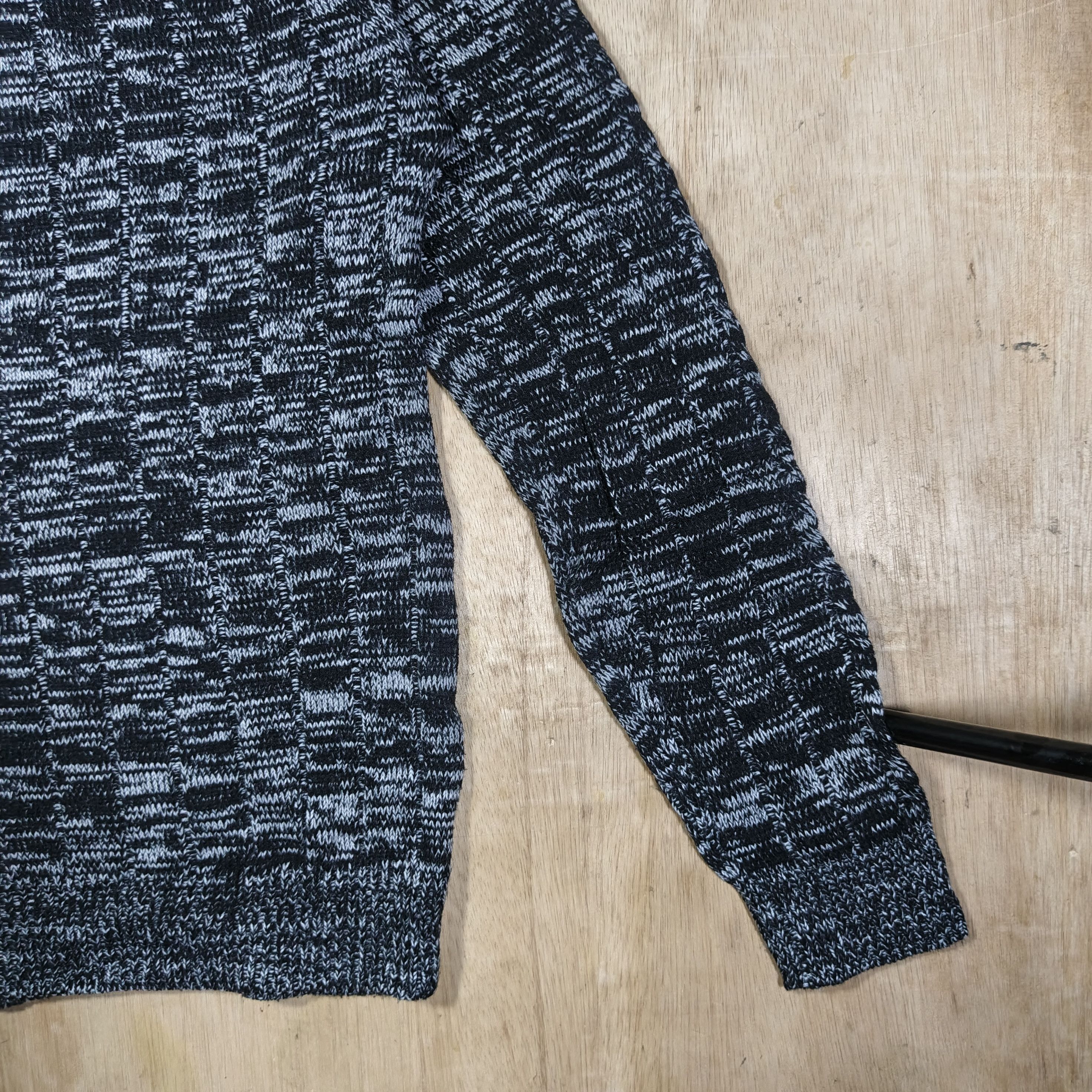 semanticdesign Semanticdesign Black&Grey Marled Cable Knitwear Size US L / EU 52-54 / 3 - 10 Thumbnail