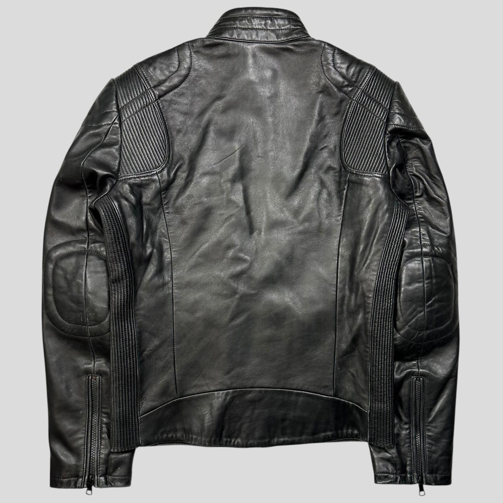 Armani Armani Leather Moto Padded Biker Jacket - S Size US S / EU 44-46 / 1 - 4 Thumbnail