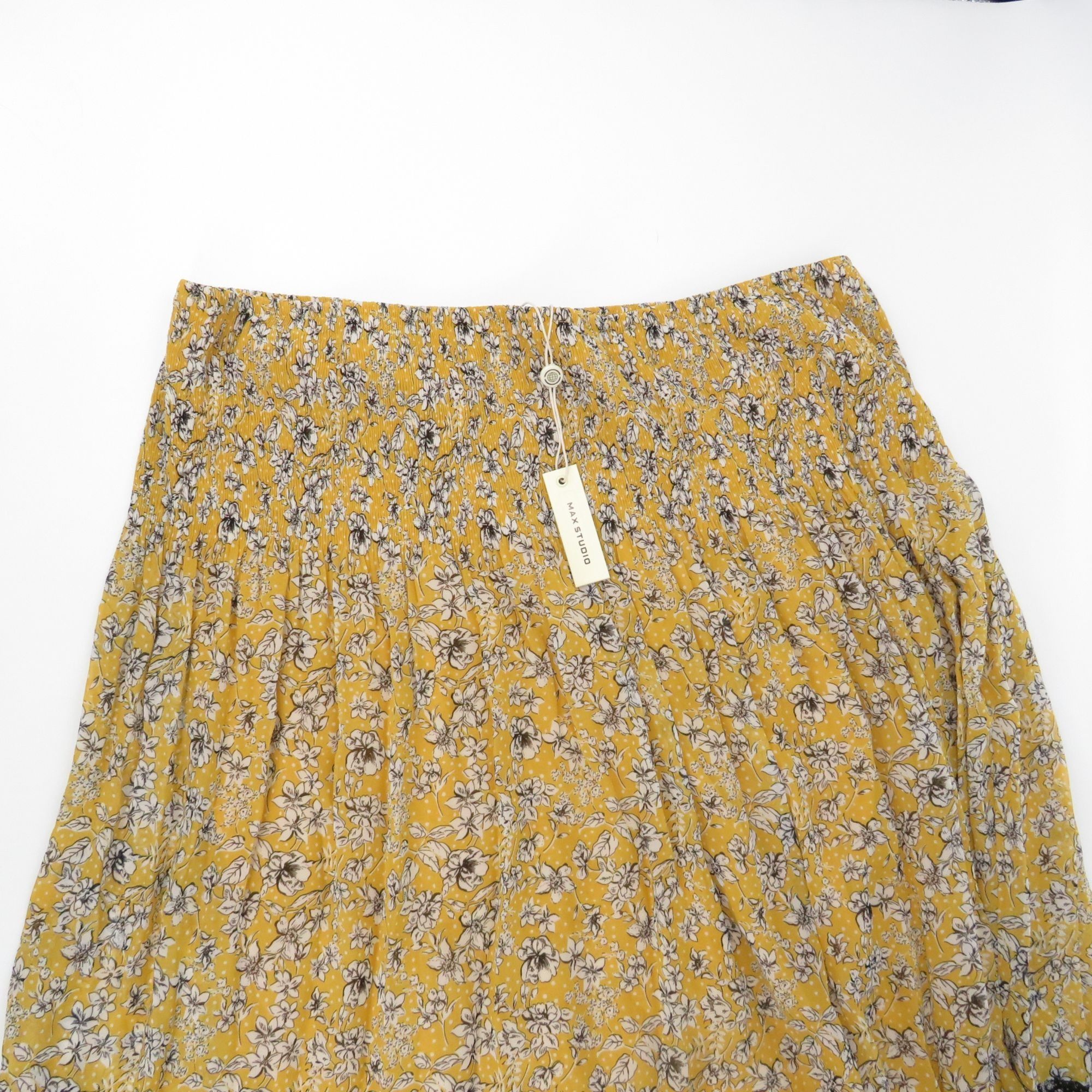 Other Max Studio Womens Floral Yellow & Black Skirt 3X NWT $78 Size 41" - 3 Thumbnail