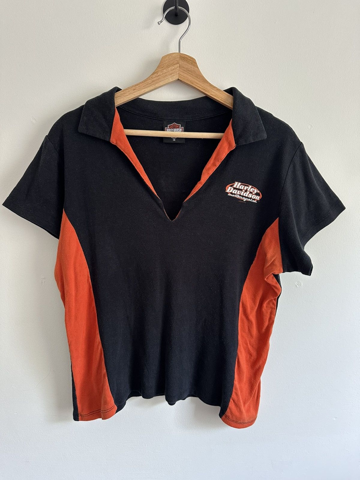 Harley Davidson 2006 Harley-Davidson Reno Nevada Women’s Split Collar Tee Size L / US 10 / IT 46 - 1 Thumbnail