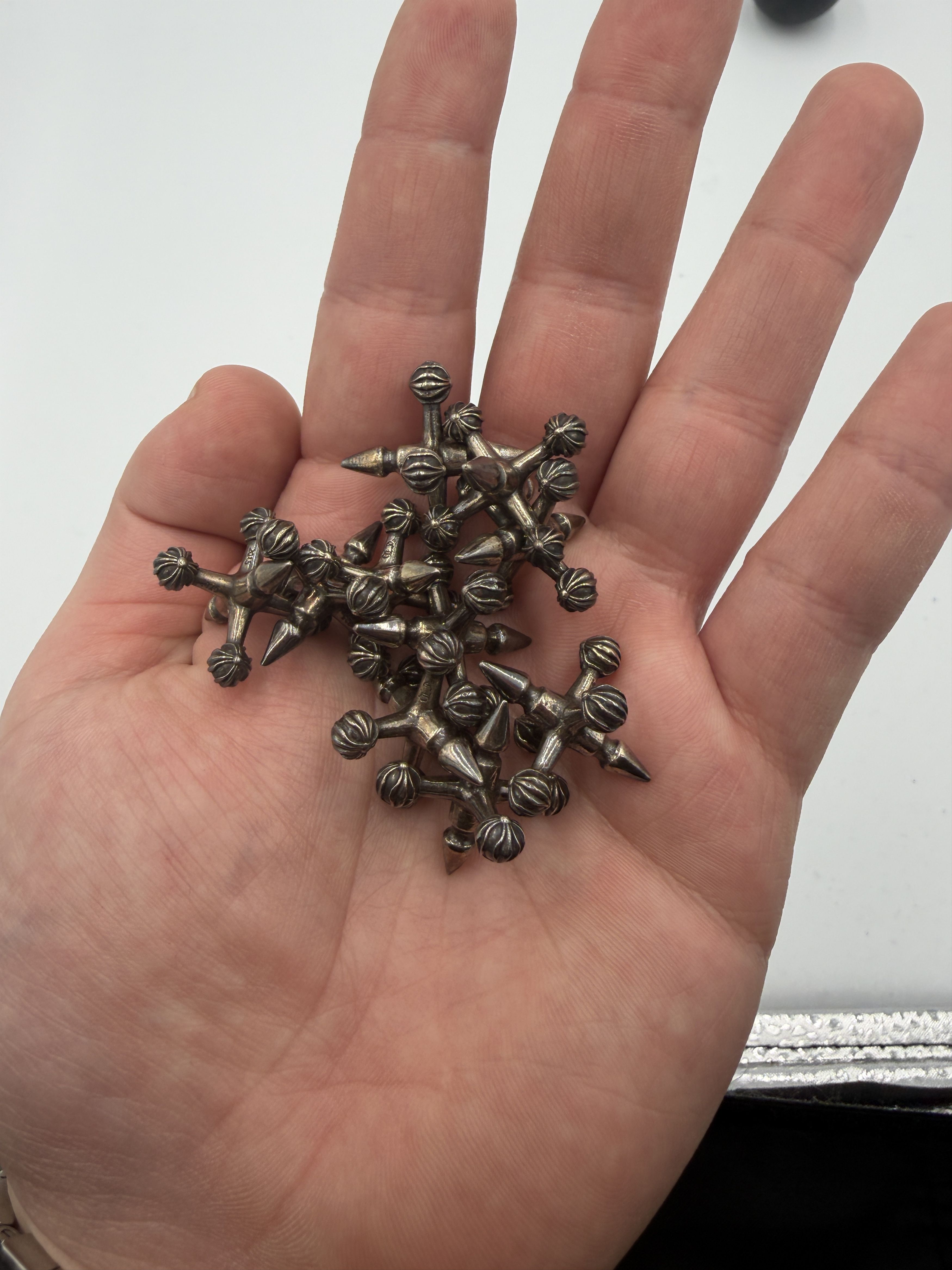 Chrome Hearts Chrome Hearts Silver Jacks Game Set Size ONE SIZE - 2 Thumbnail