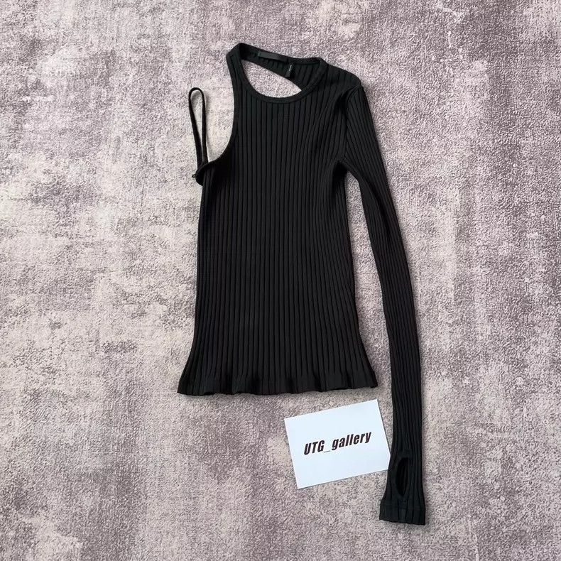 Helmut Lang HELMUT LANG Half front back irregular knit long sleeves Size M / US 6-8 / IT 42-44 - 3 Thumbnail