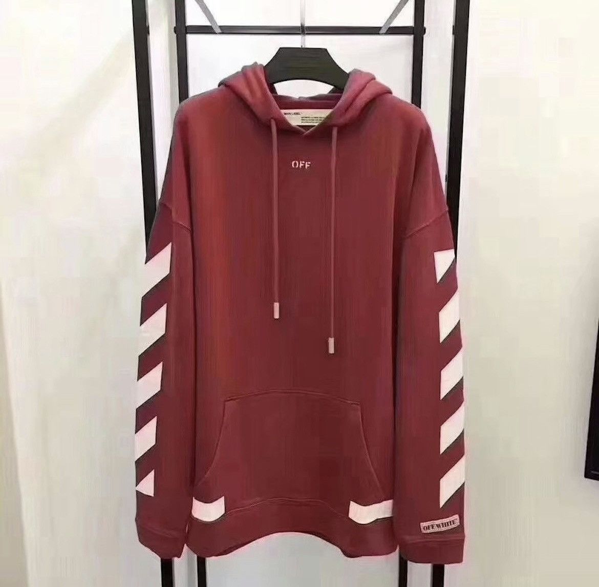 image of Off-White - Red X Hoodie - Xl, Men's