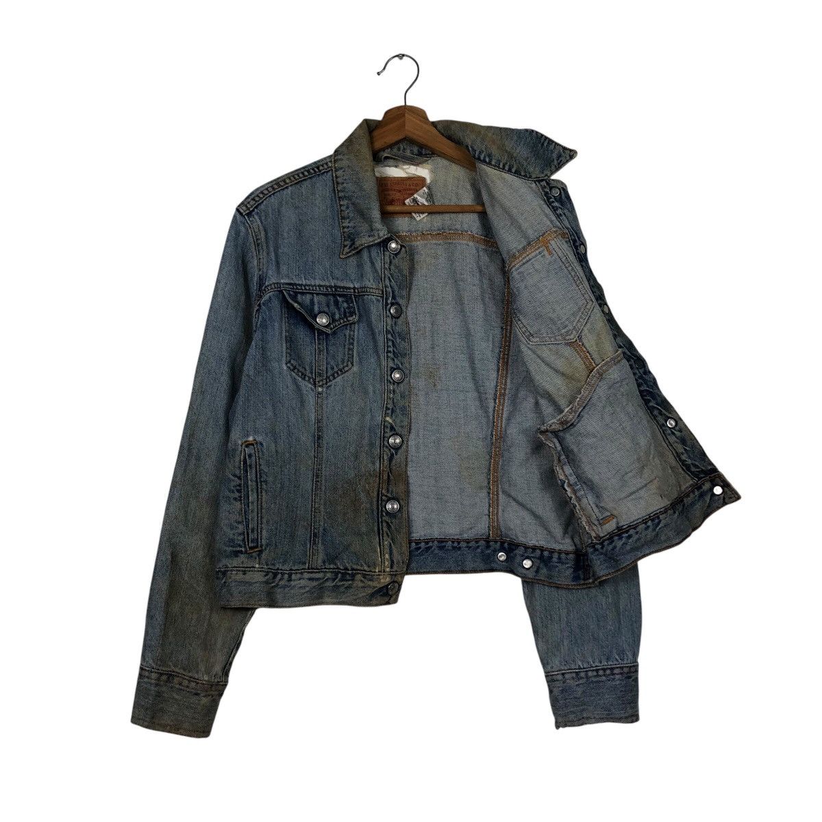 Levi's 📌Vintage Trucker Denim Jeans Rusty Design Levi's Size US L / EU 52-54 / 3 - 12 Thumbnail