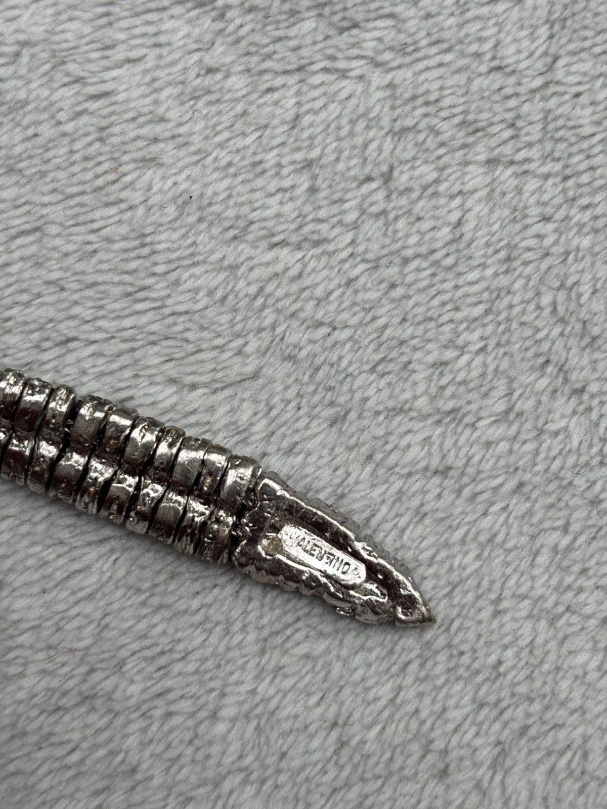 Valentino Valentino Snake Swarovski Crystal Silver Necklace Belt Size ONE SIZE - 18 Thumbnail