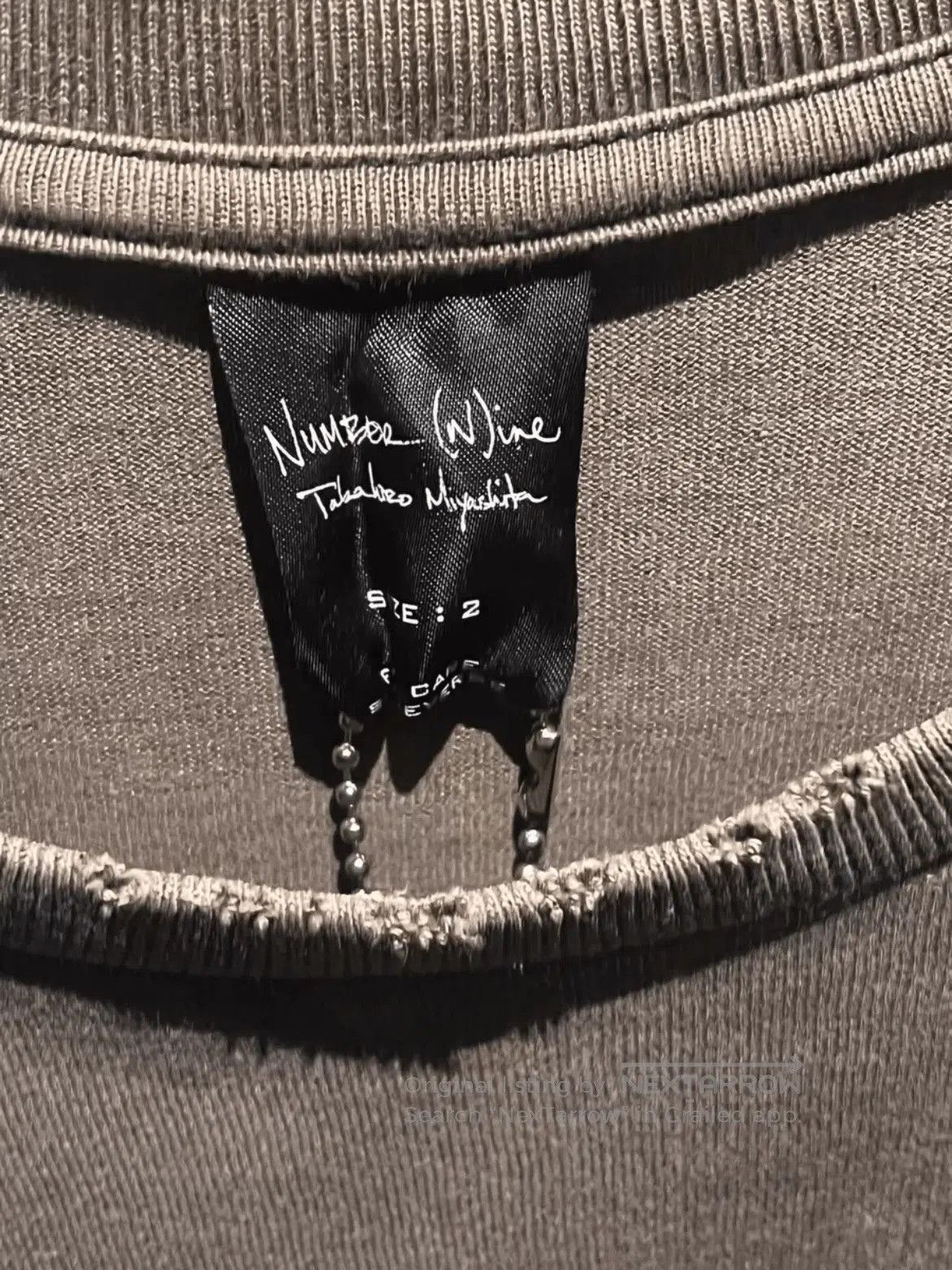 Number (N)ine Number NIne 04SS Motherfucker Distressed Tee. Size US M / EU 48-50 / 2 - 3 Thumbnail