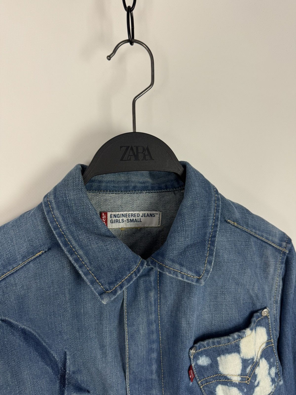 Levi's Levi’s Engineered Cropped Denim Chest Pocket Jacket Size S / US 4 / IT 40 - 4 Thumbnail