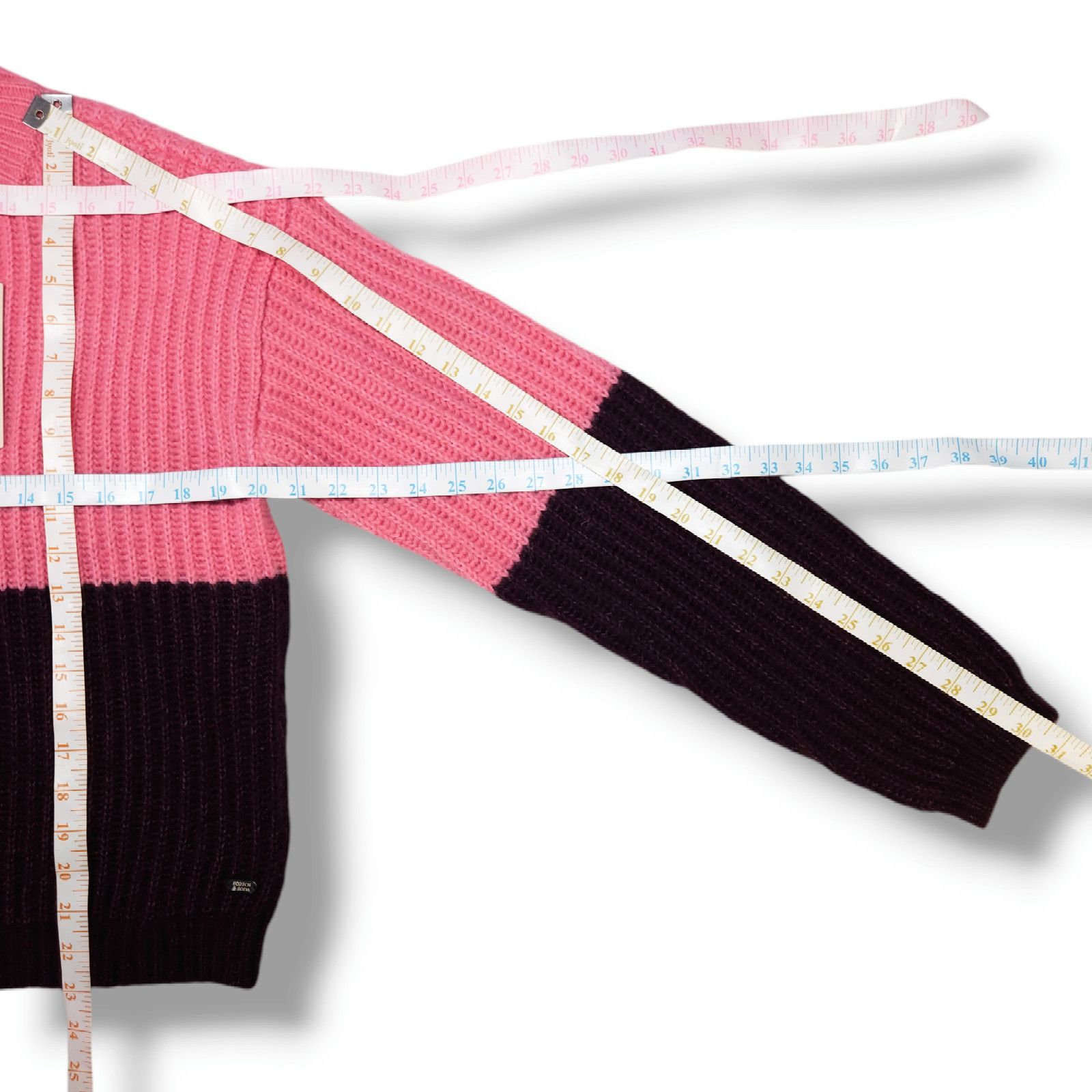 Scotch & Soda NWT Scotch & Soda Color Block Sweater Sz. L Pink Burgundy Size L / US 10 / IT 46 - 8 Thumbnail
