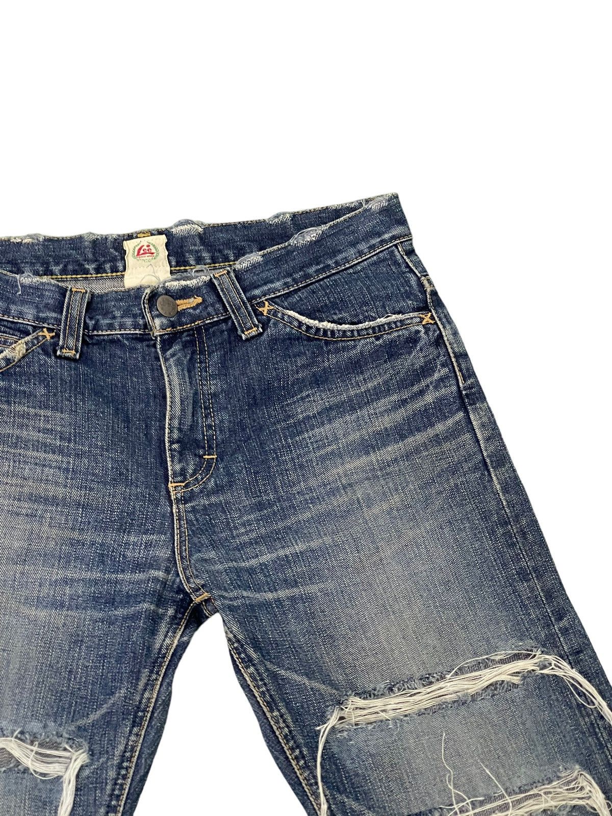 Lee Flare Jeans Lee Japan Slim Faded Distress Boot Cut 7🟦9 Size US 30 / EU 46 - 9 Thumbnail