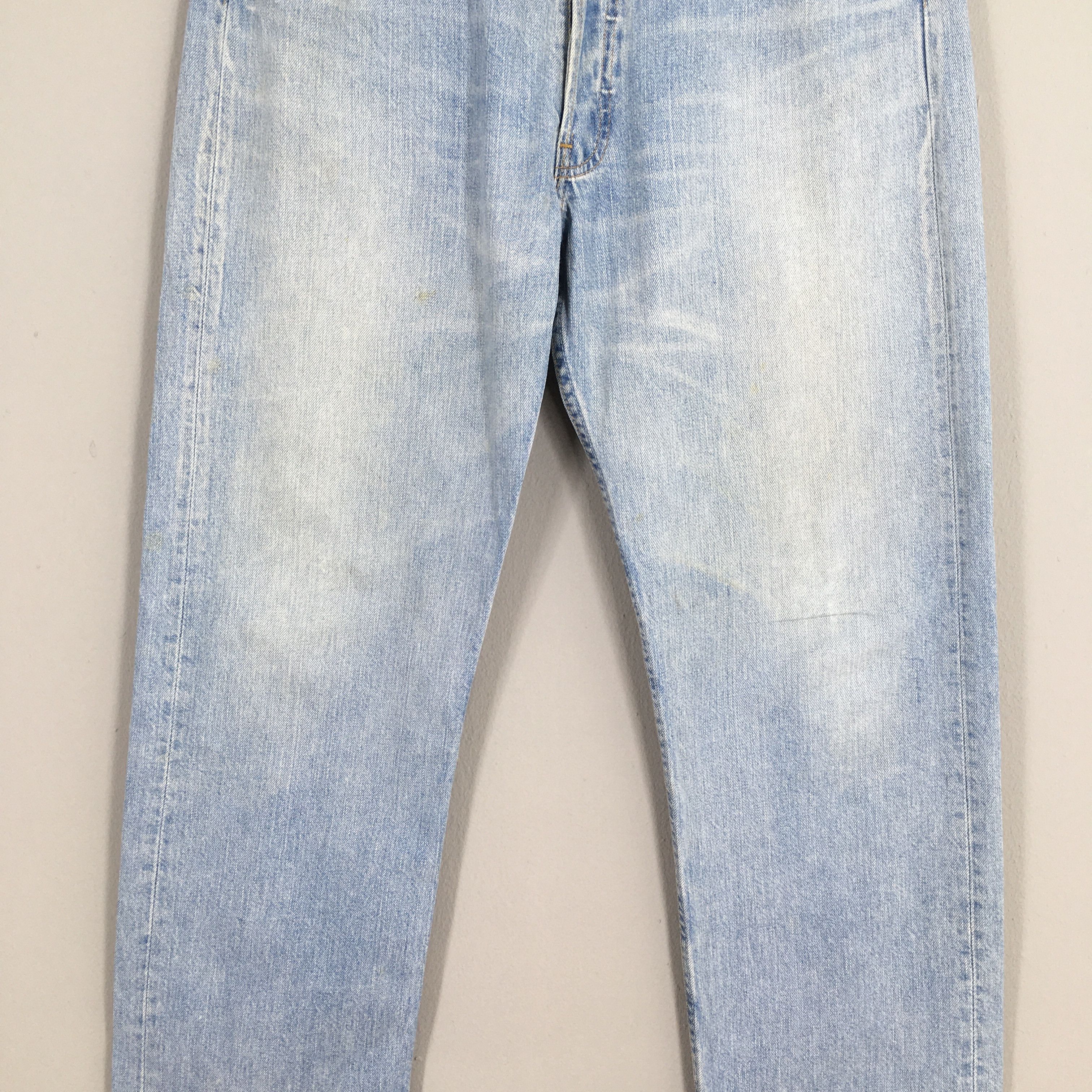 Levi's Size 32x30 Vintage 80s Levi's 501 Faded Blue Jeans S584 Size US 32 / EU 48 - 3 Thumbnail