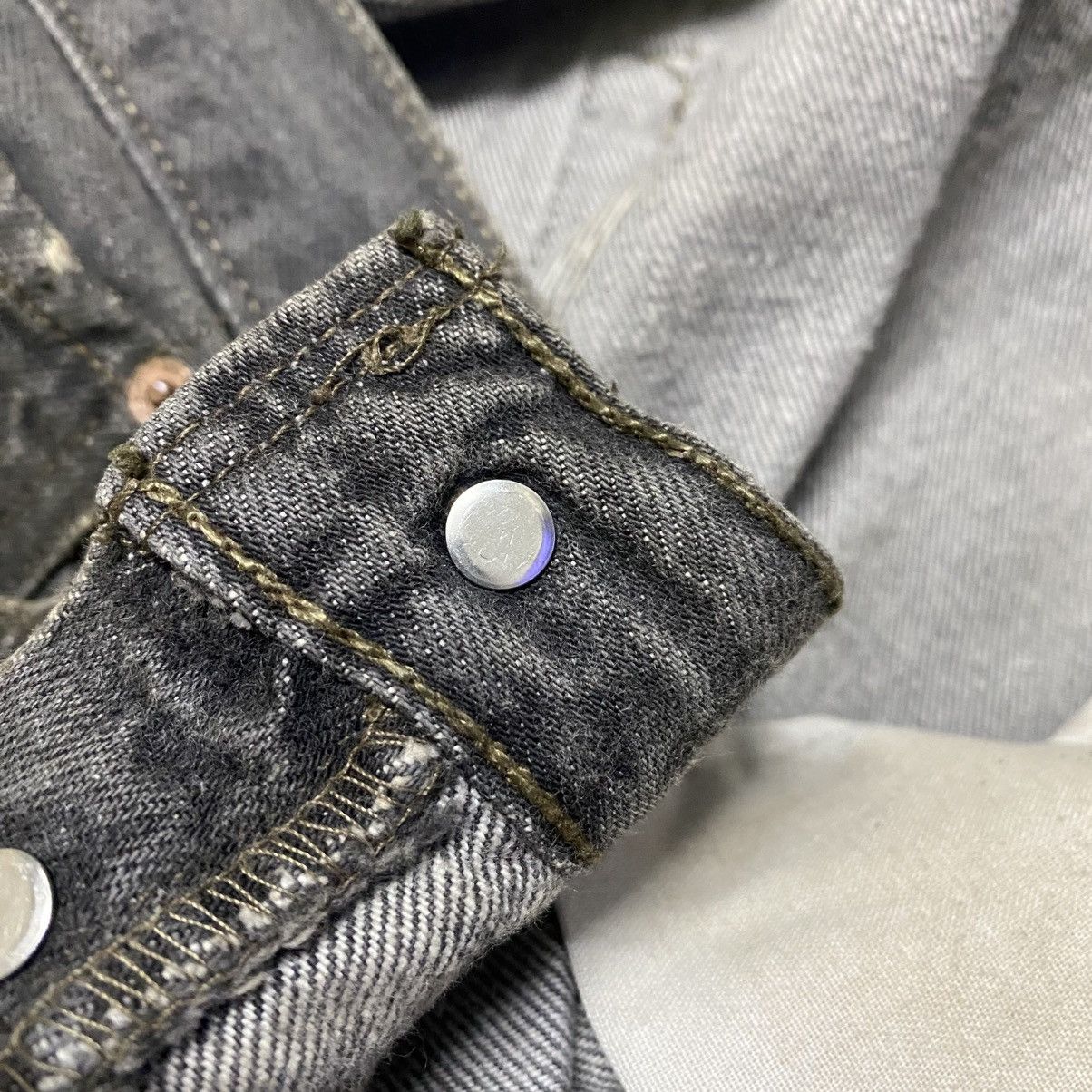 Vintage 90s Levis 501 Charcoal Jeans Distressed