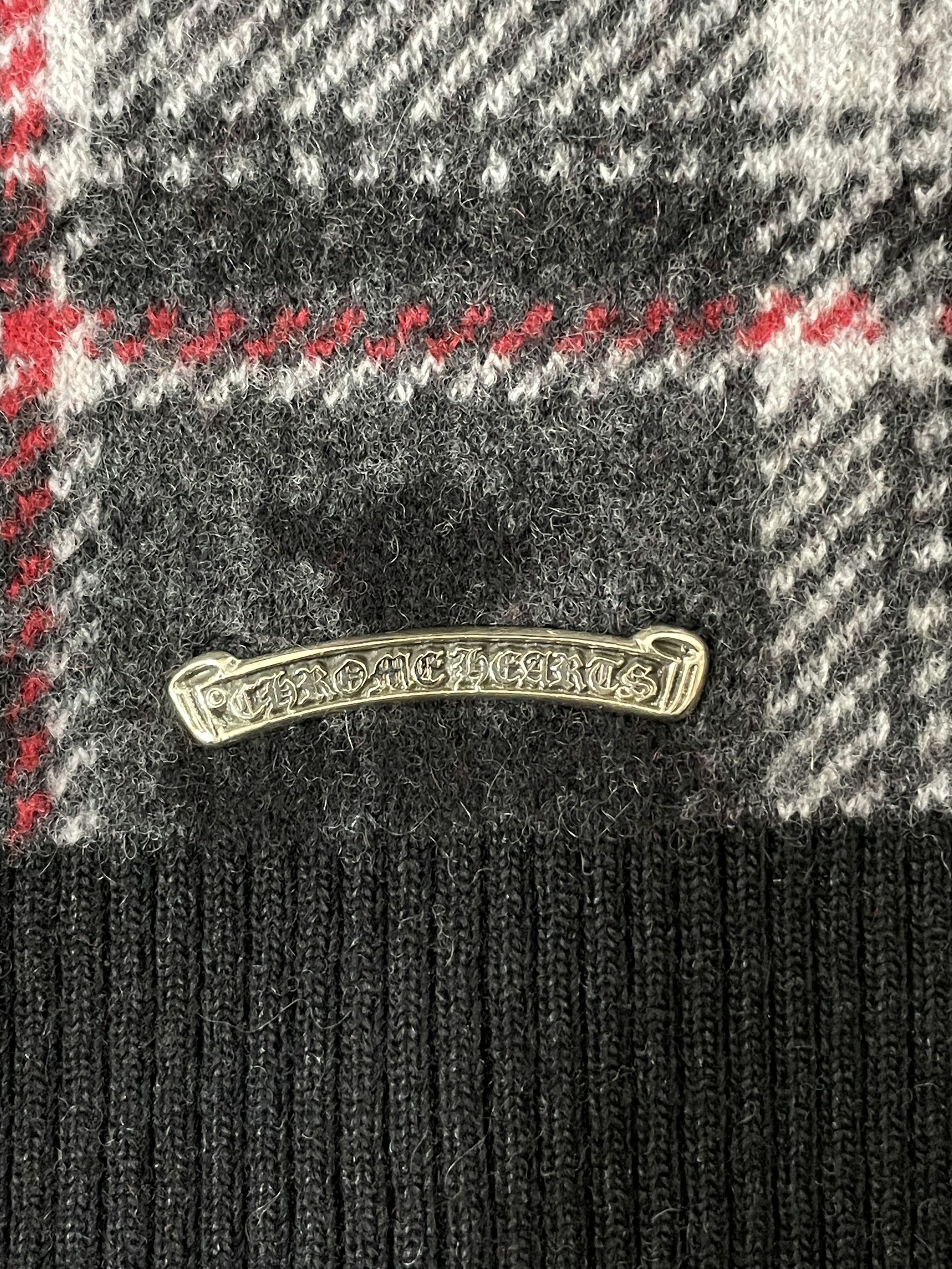 Chrome Hearts Chrome Hearts Cashmere Black&Red Cross Plaid Sweater Size M / US 6-8 / IT 42-44 - 4 Thumbnail