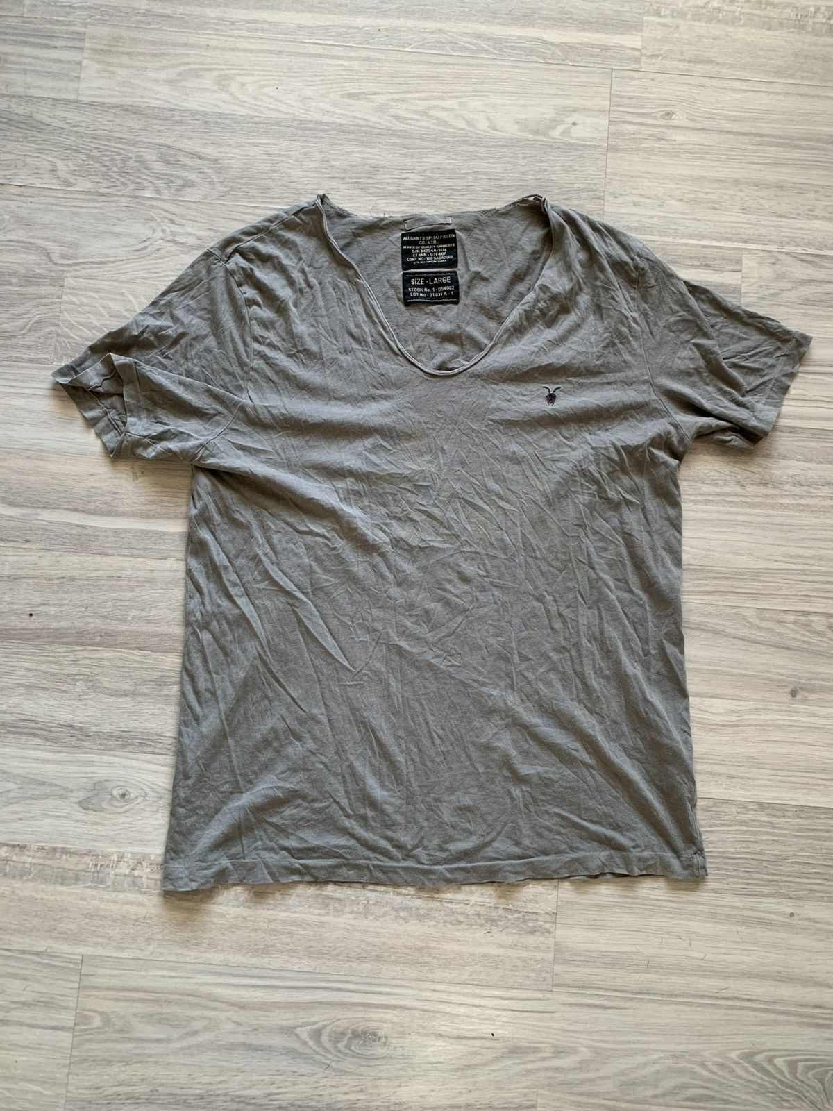 Allsaints × Vintage Y2K Allsaints Vintage Grunge Crazy Faded Mudwash Tee Size US L / EU 52-54 / 3 - 3 Thumbnail
