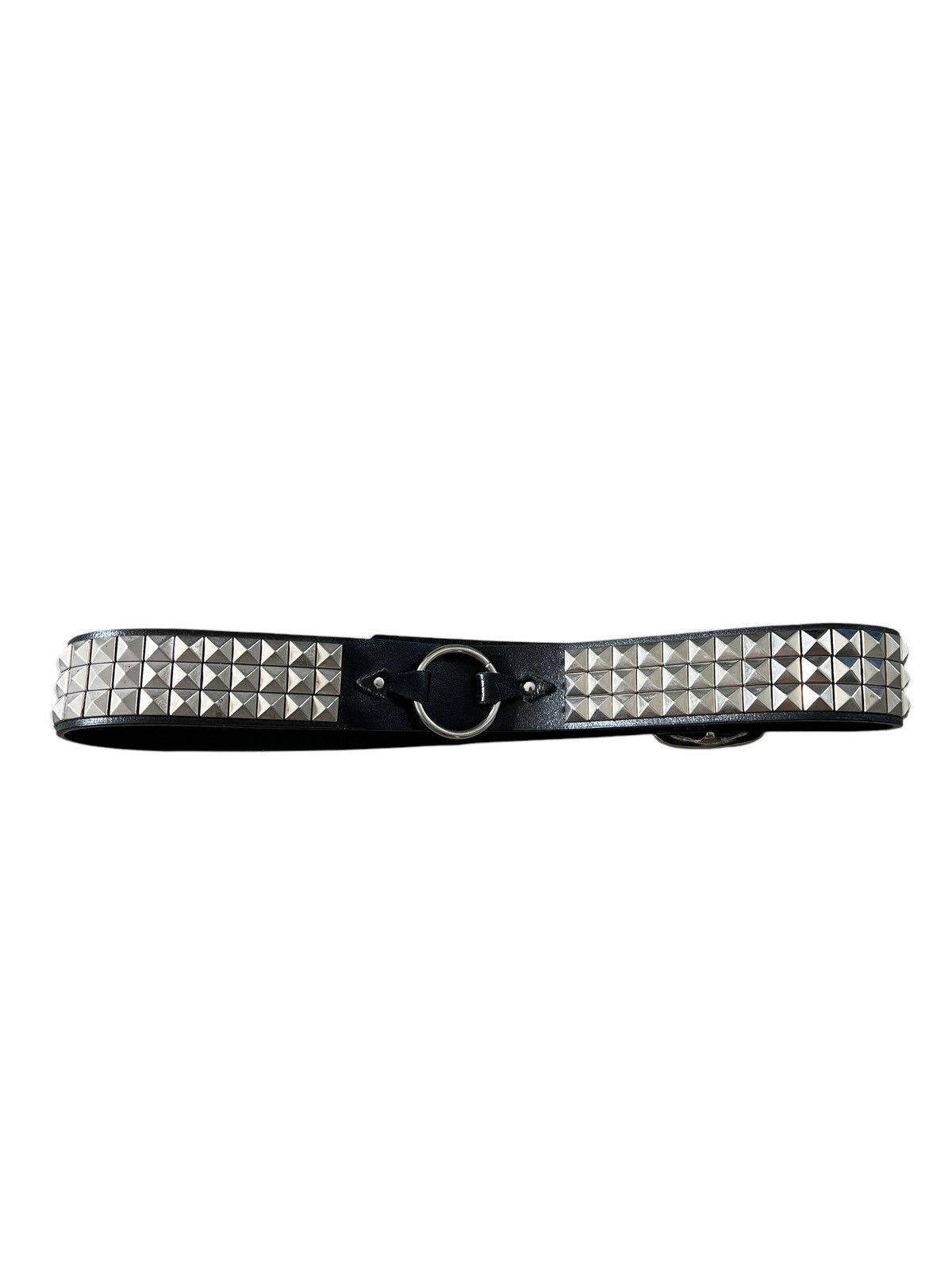Genuine Leather Studded Punk Custom Made Leather Belt Size ONE SIZE - 5 Thumbnail