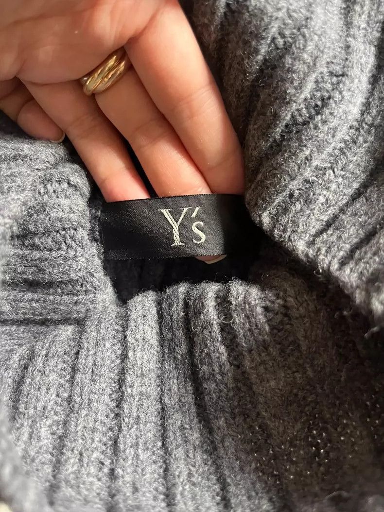 Y's Y's size os High collar wool vest with short front and long Size US M / EU 48-50 / 2 - 5 Thumbnail