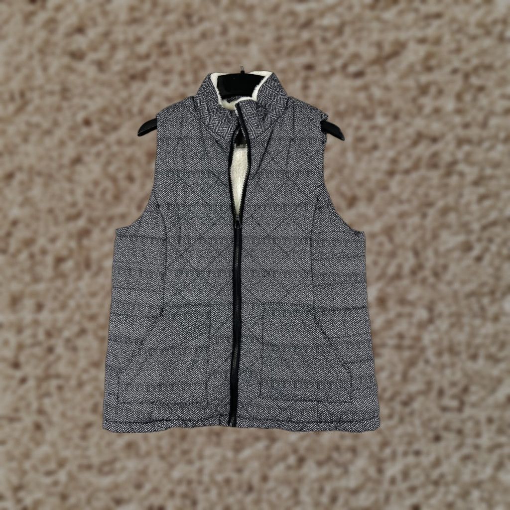 Van Heusen Maurices Vest Women Medium Black White Polyester Lined Full Zip Pockets Vintage No Size M / US 6-8 / IT 42-44 - 1 Thumbnail