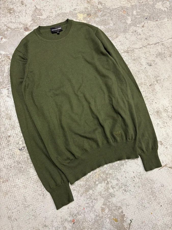 Emporio Armani 2010s Emporio Armani Khaki Minimalist Sweater Size US M / EU 48-50 / 2 - 3 Thumbnail