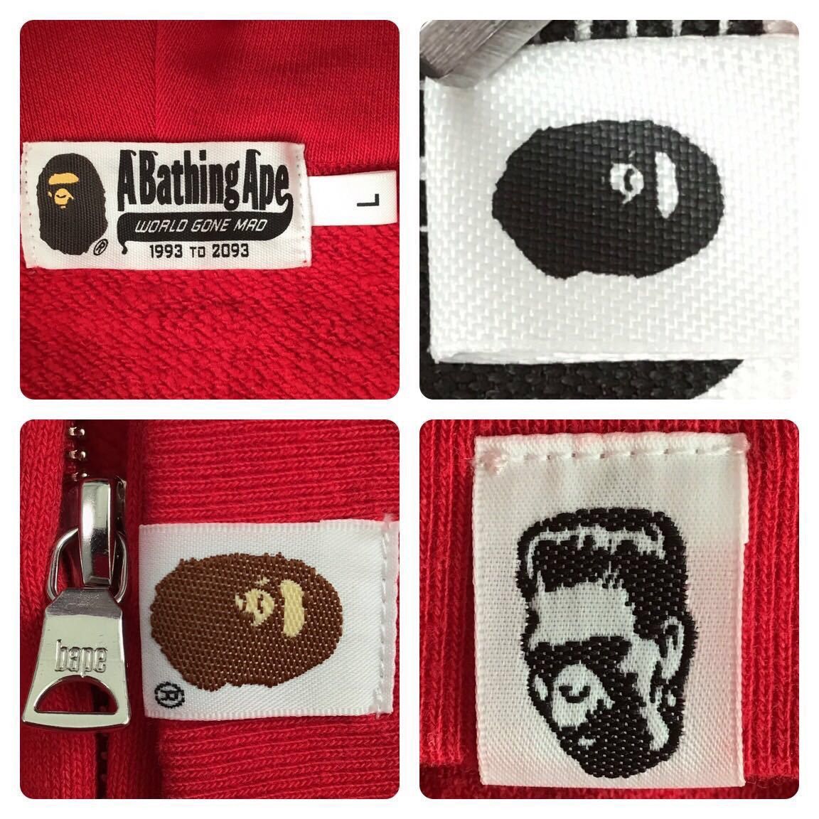 Bape BAPE Shark full zip hoodie black camo × red a bathing ape Size US L / EU 52-54 / 3 - 7 Thumbnail