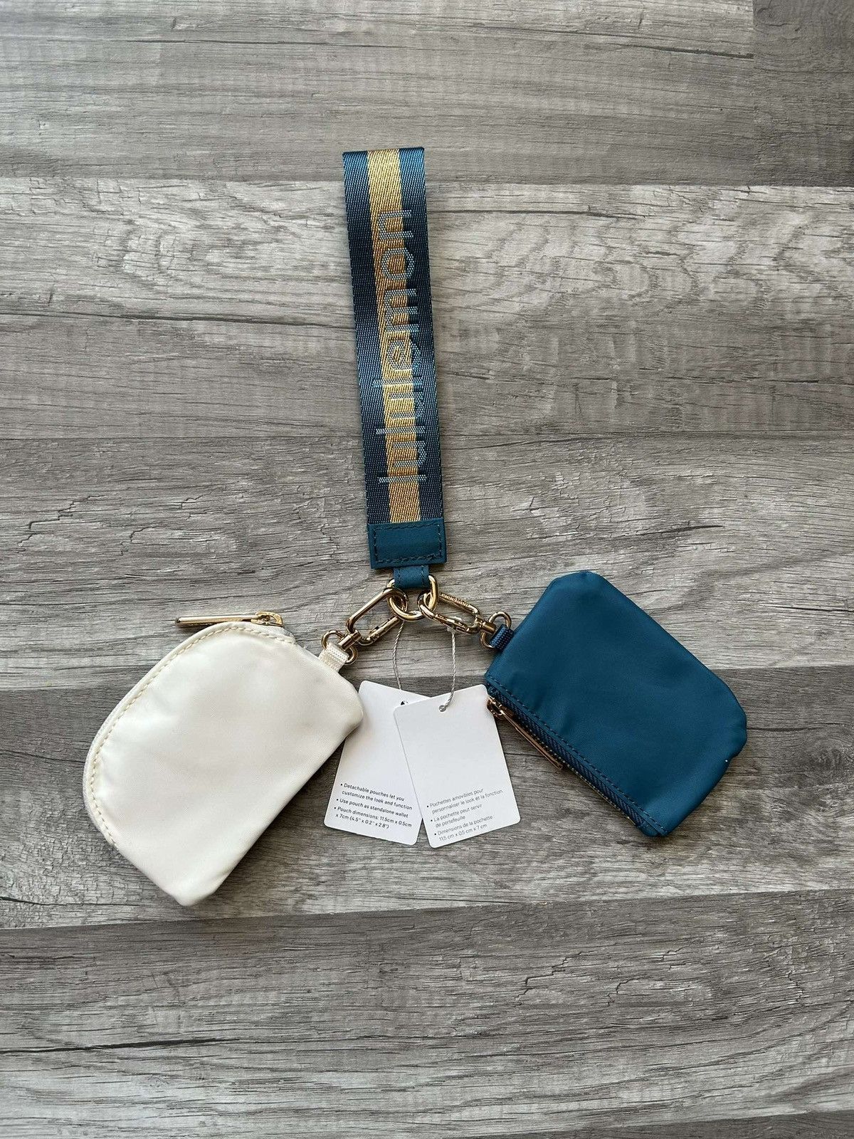 Lululemon Lululemon Dual Pouch Wristlet Blue and White New With Tags Size ONE SIZE - 2 Thumbnail