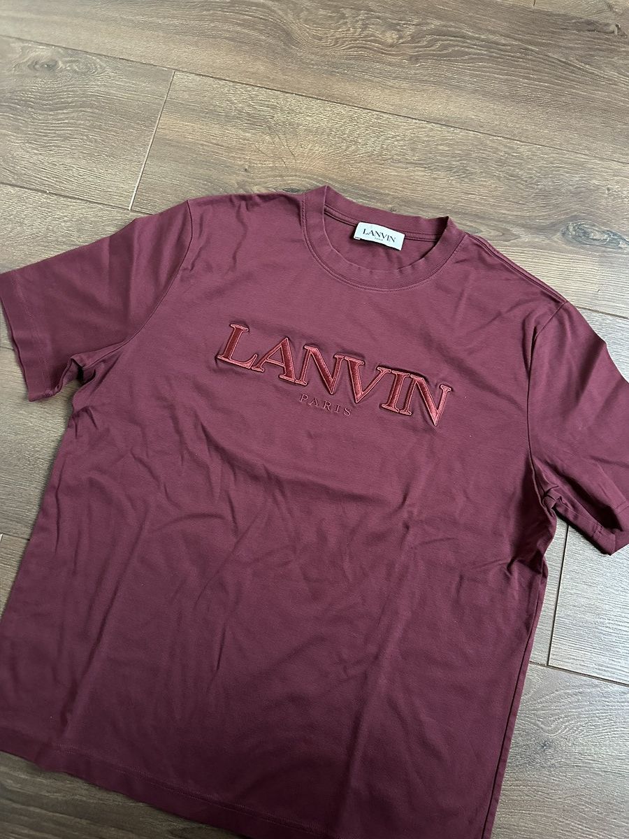 Lanvin Lanvin Logo Shirt Maroon Size US S / EU 44-46 / 1 - 1 Thumbnail