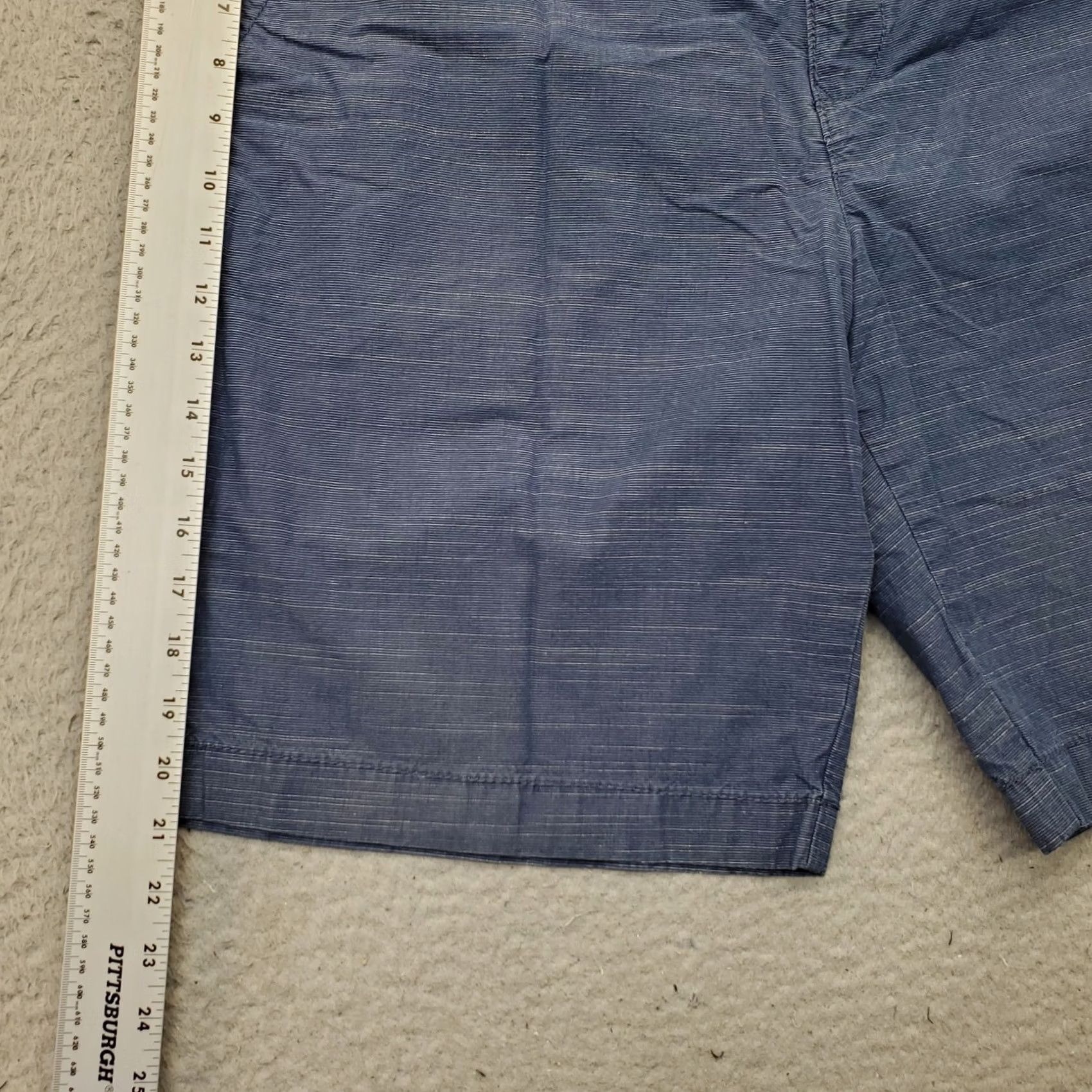 Tommy Hilfiger Tommy Hilfiger Shorts Mens 38 Blue Space Dye Casual Comfort Slash Pockets Shirt? Size US 38 / EU 54 - 3 Thumbnail